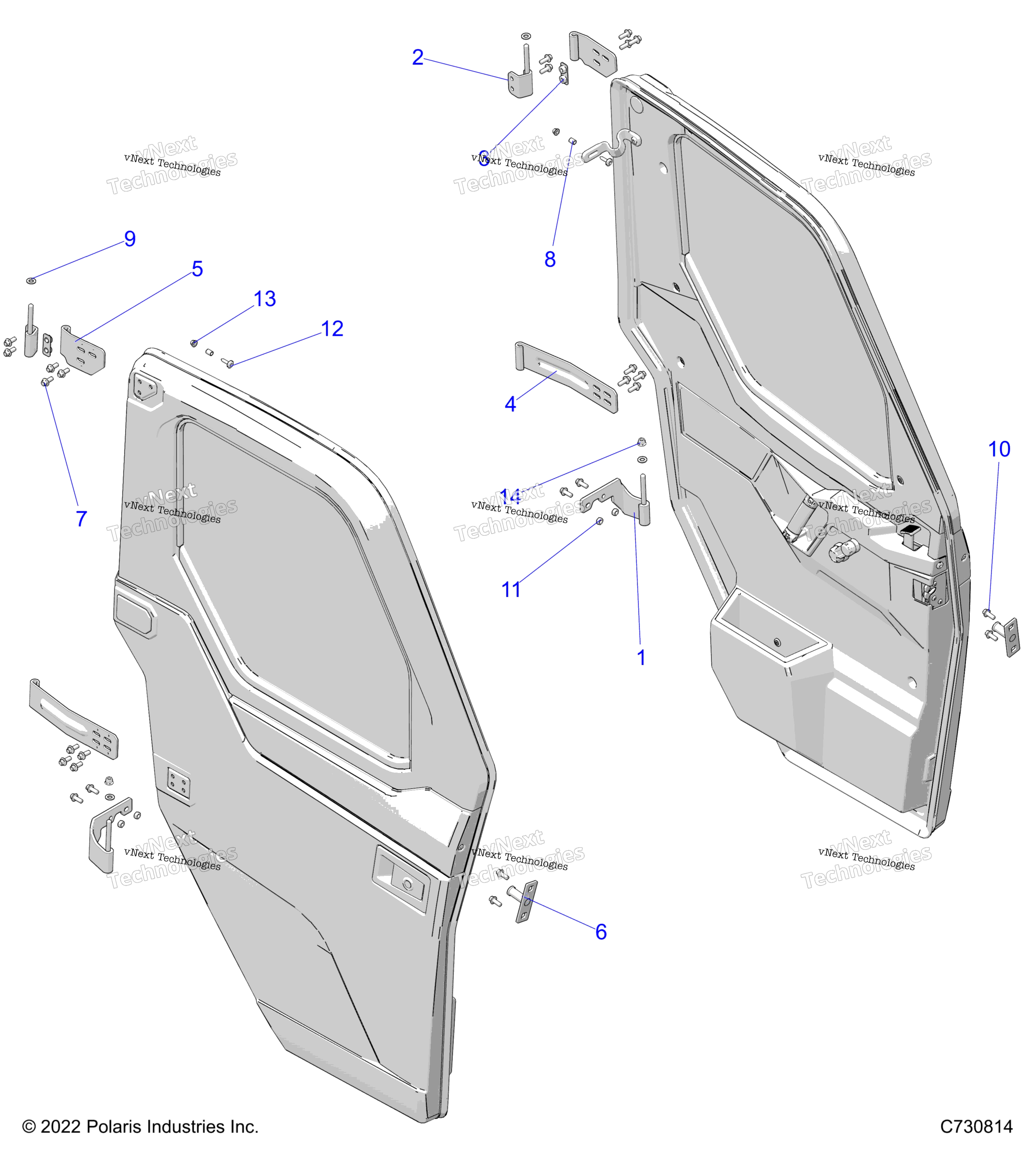 Body, Door, Front, крепление