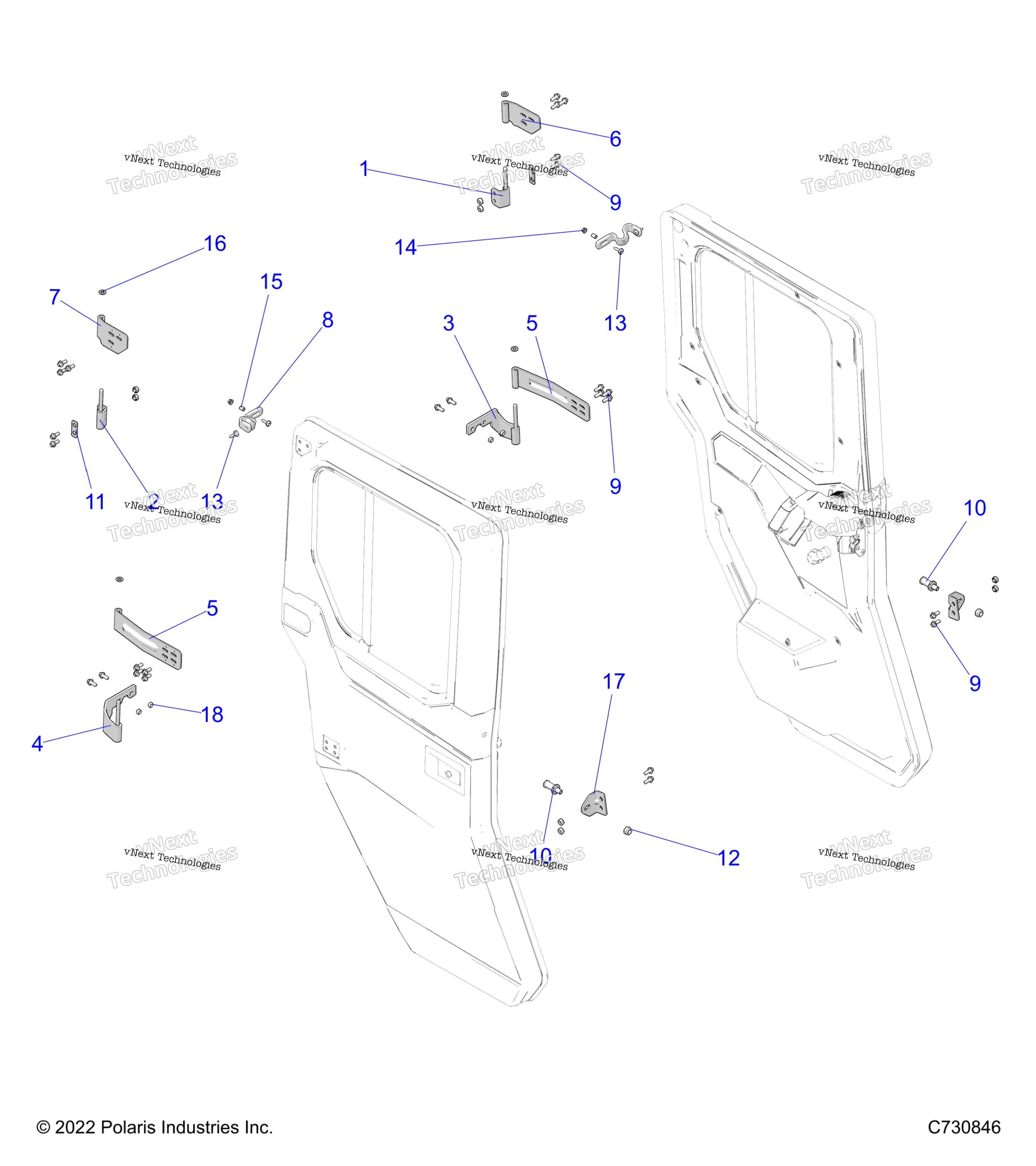 Body, Door, Rear, крепление