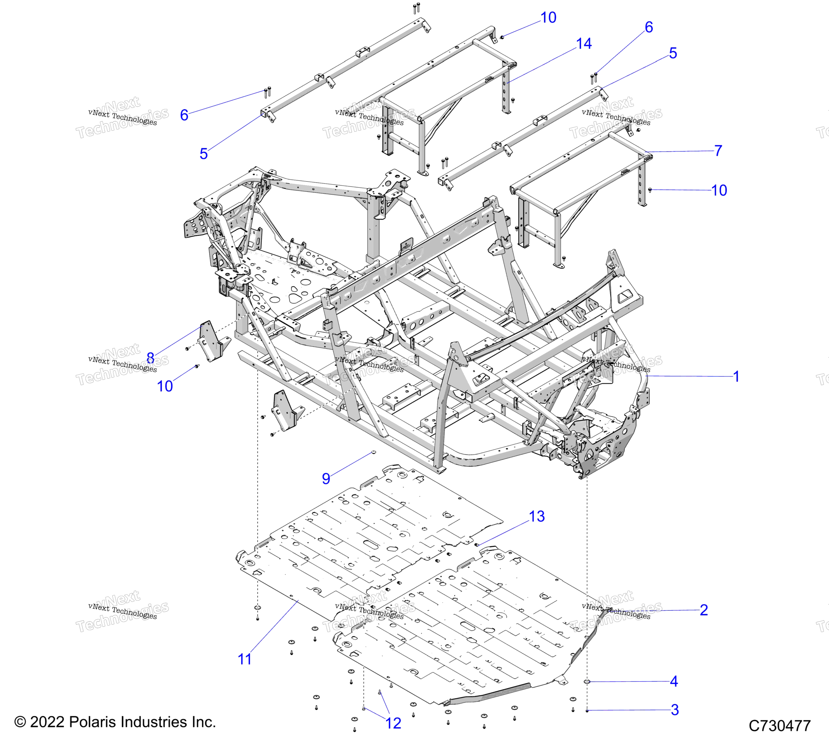 Шасси, основная рама And Skid Plates