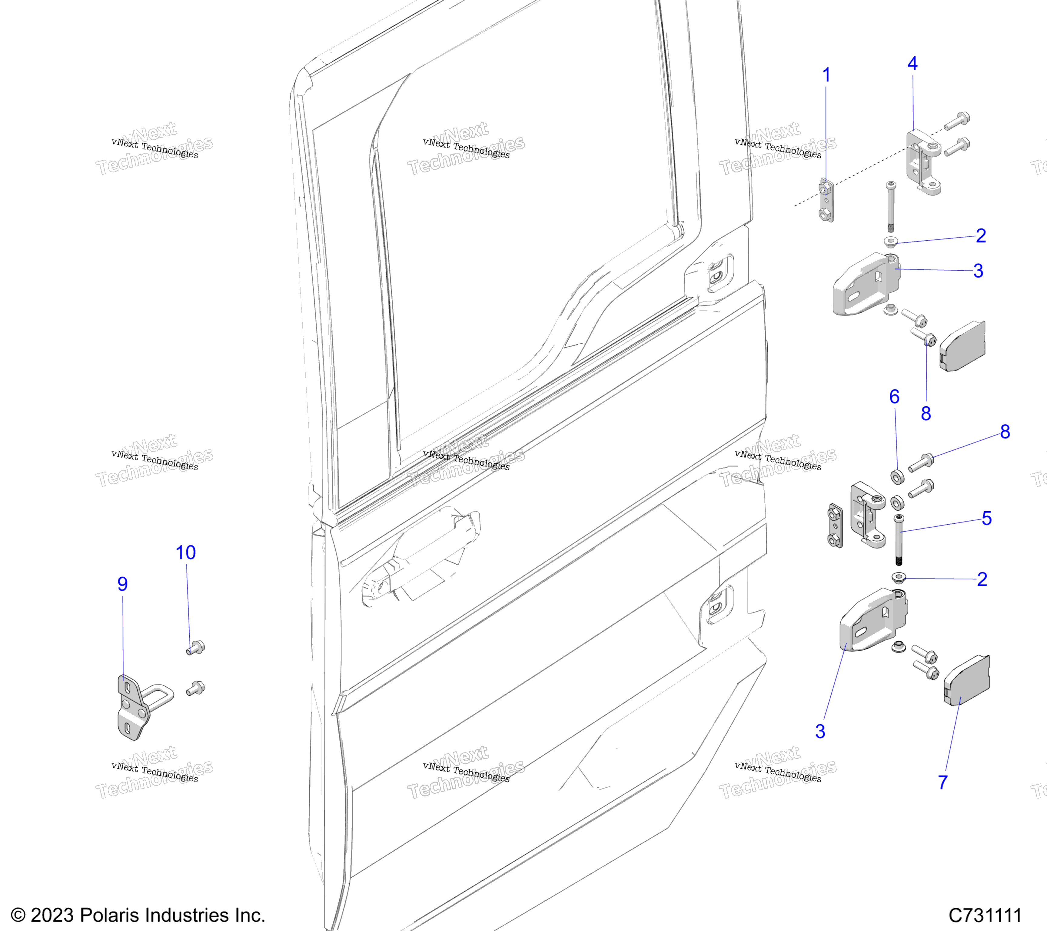 Body, Door Mounting, задний