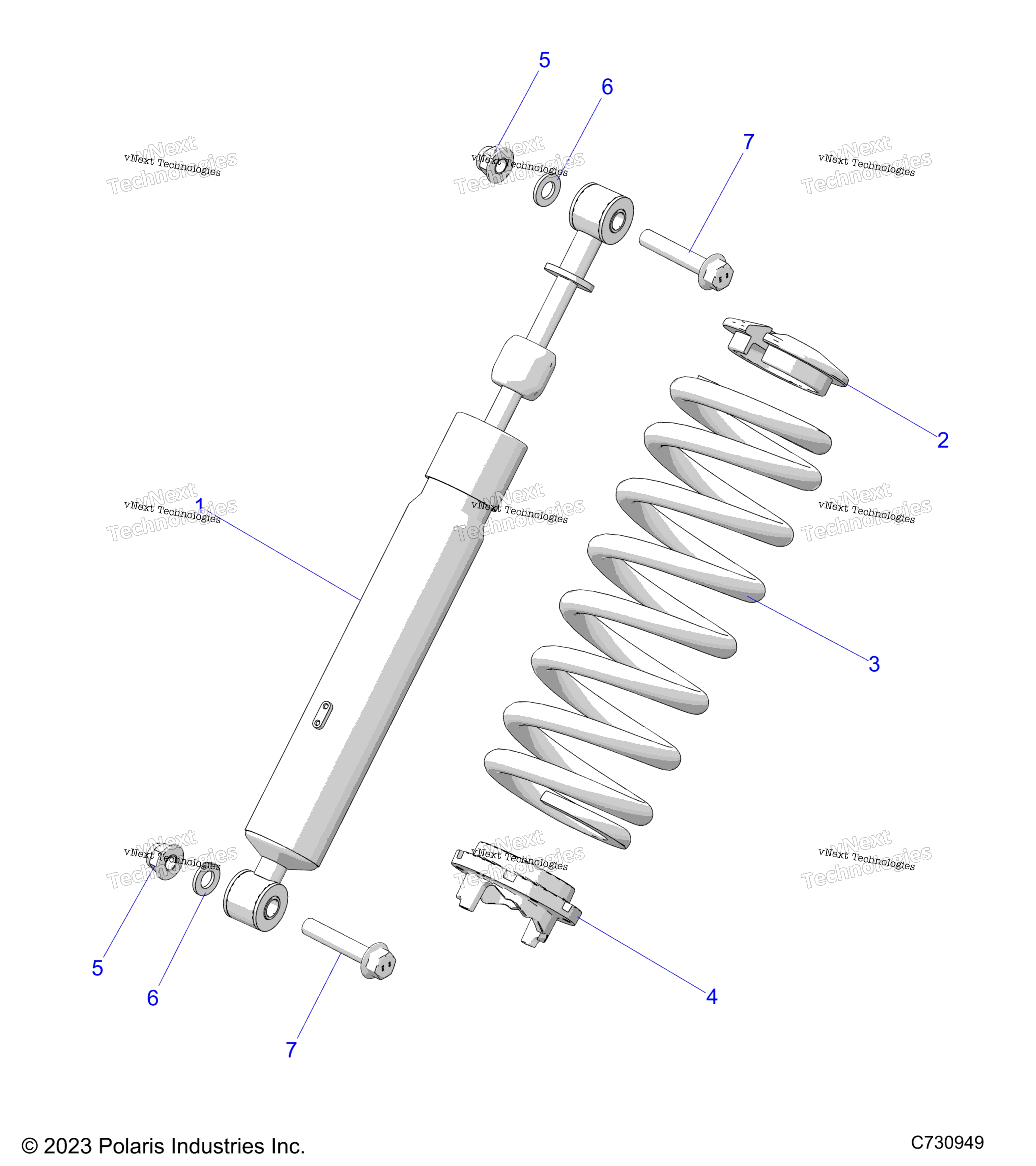 Подвеска, задний амортизатор Mounting