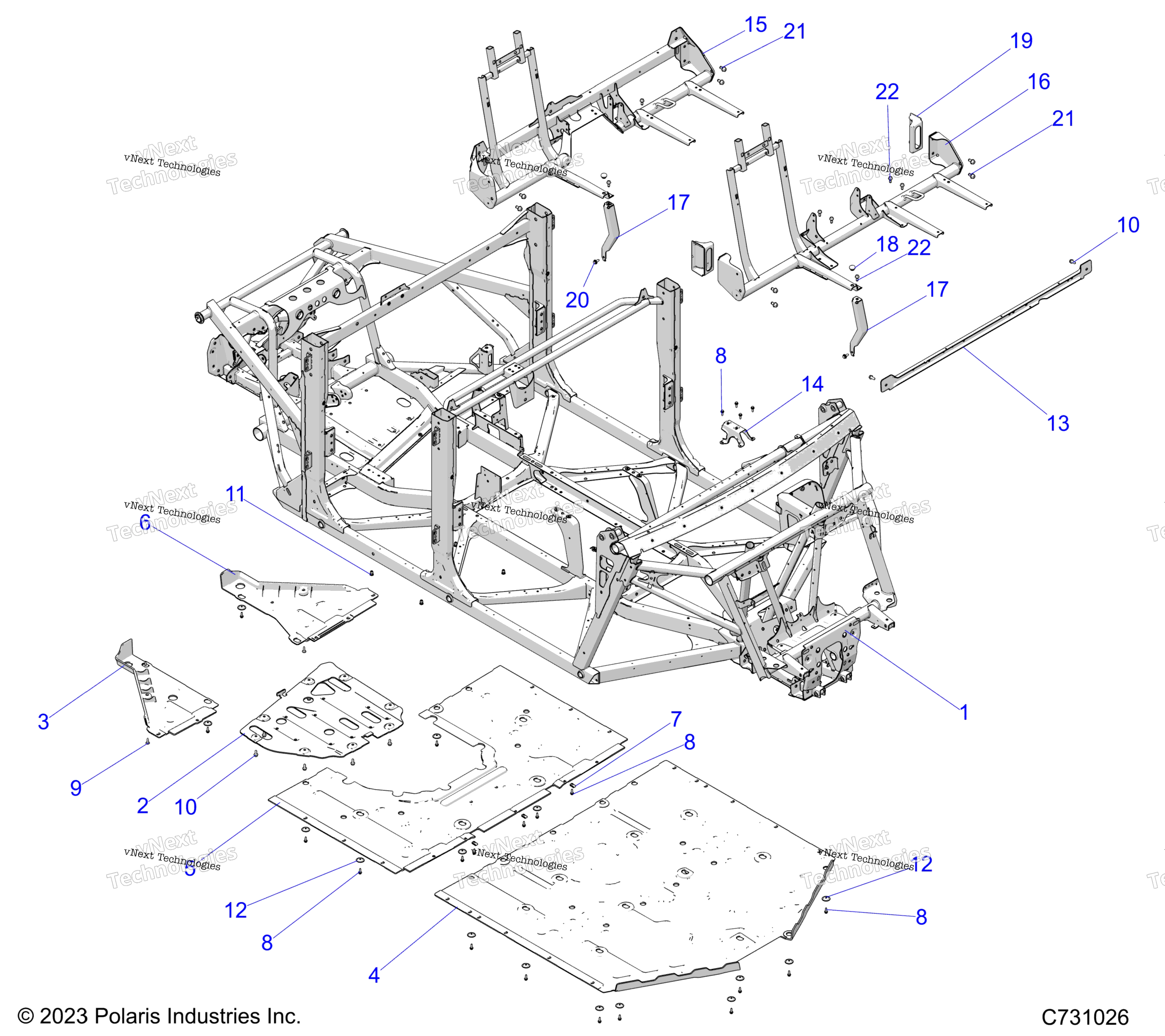 Шасси, основная рама And Skid Plates