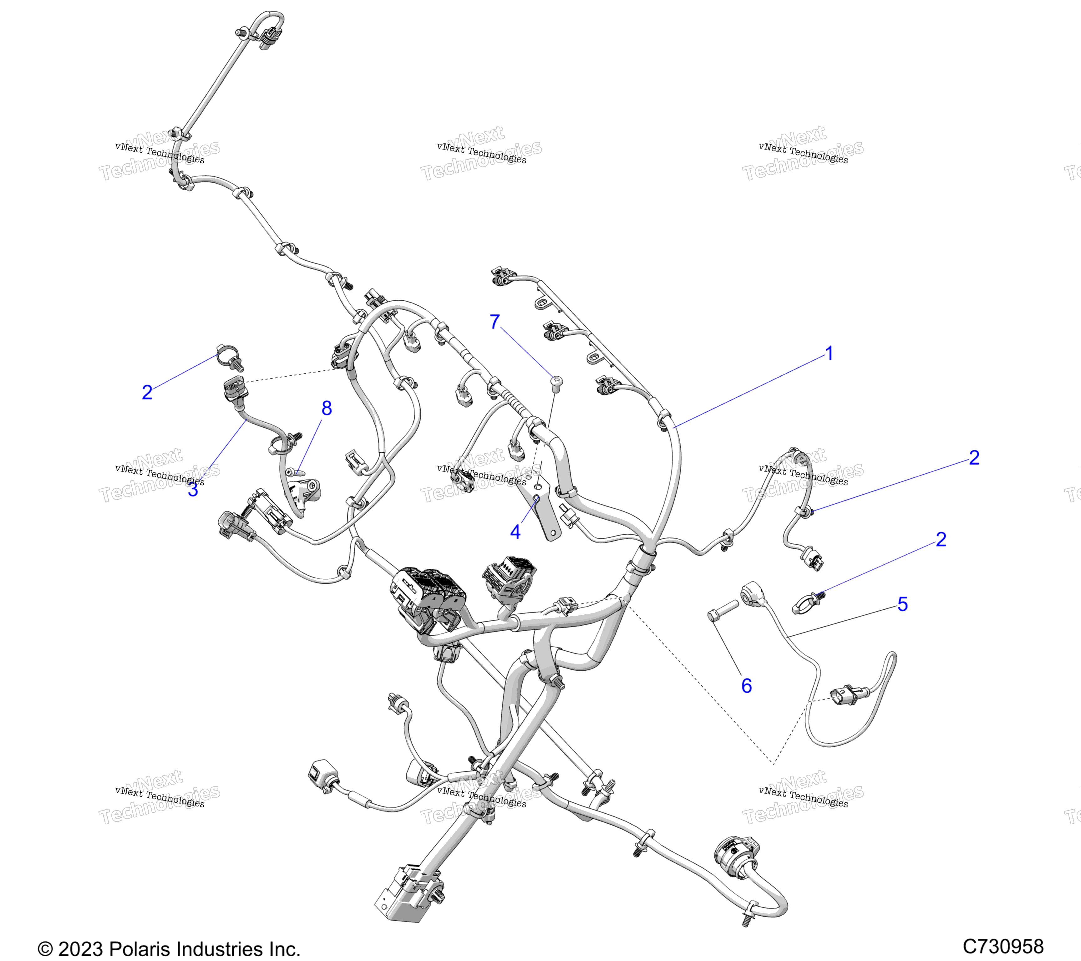 Electrical, Wire Harness, двигатель