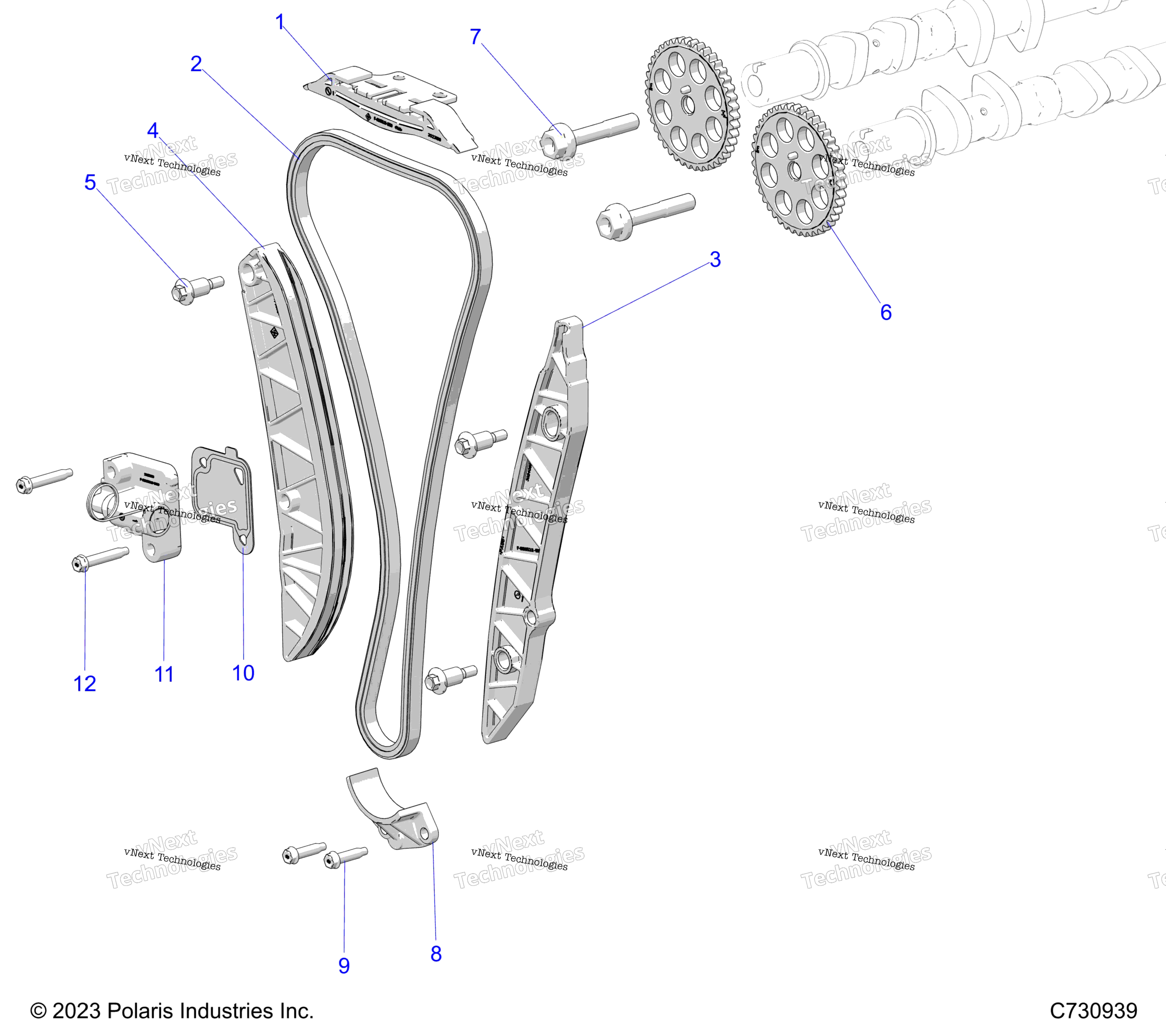 Engine, кулачок цепь и Sprocket