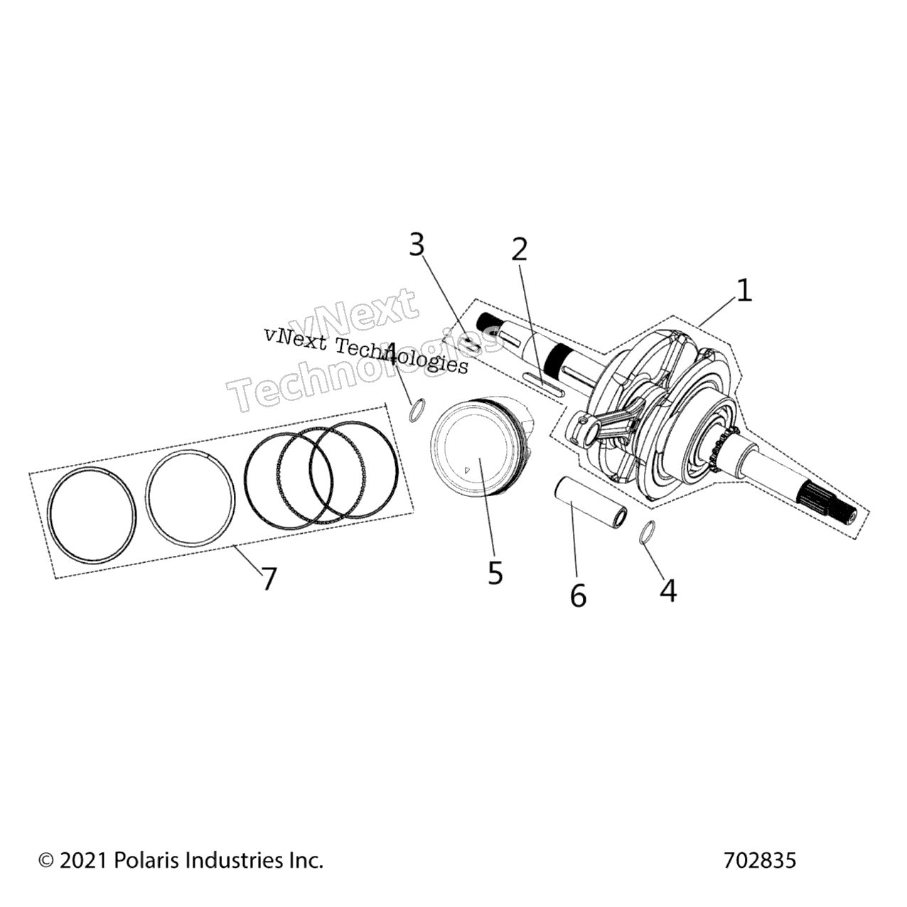 Engine, Crankshaft, Connecting стержень и поршень