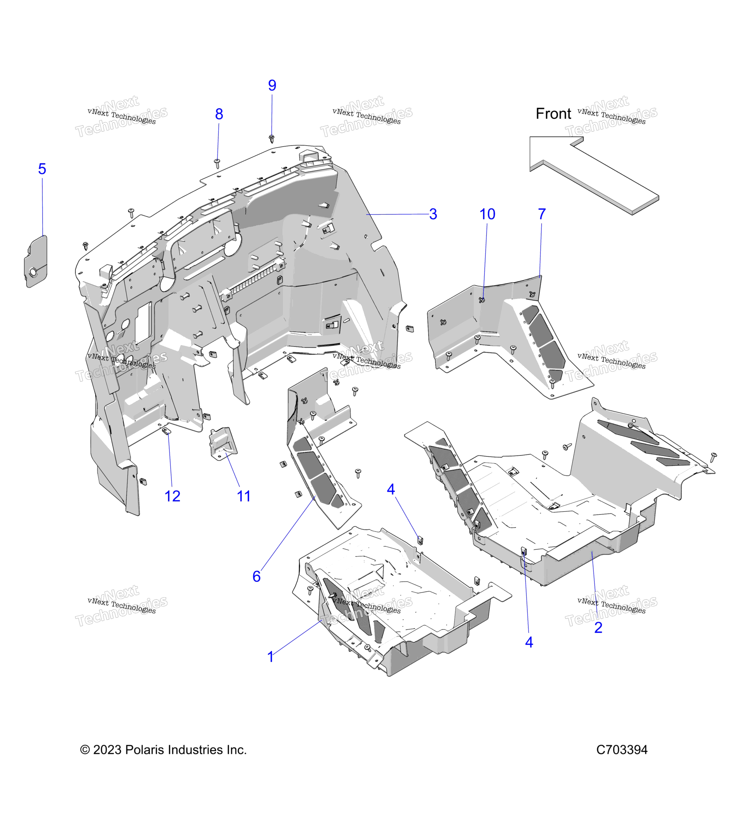 Body, Floor Panels, передний