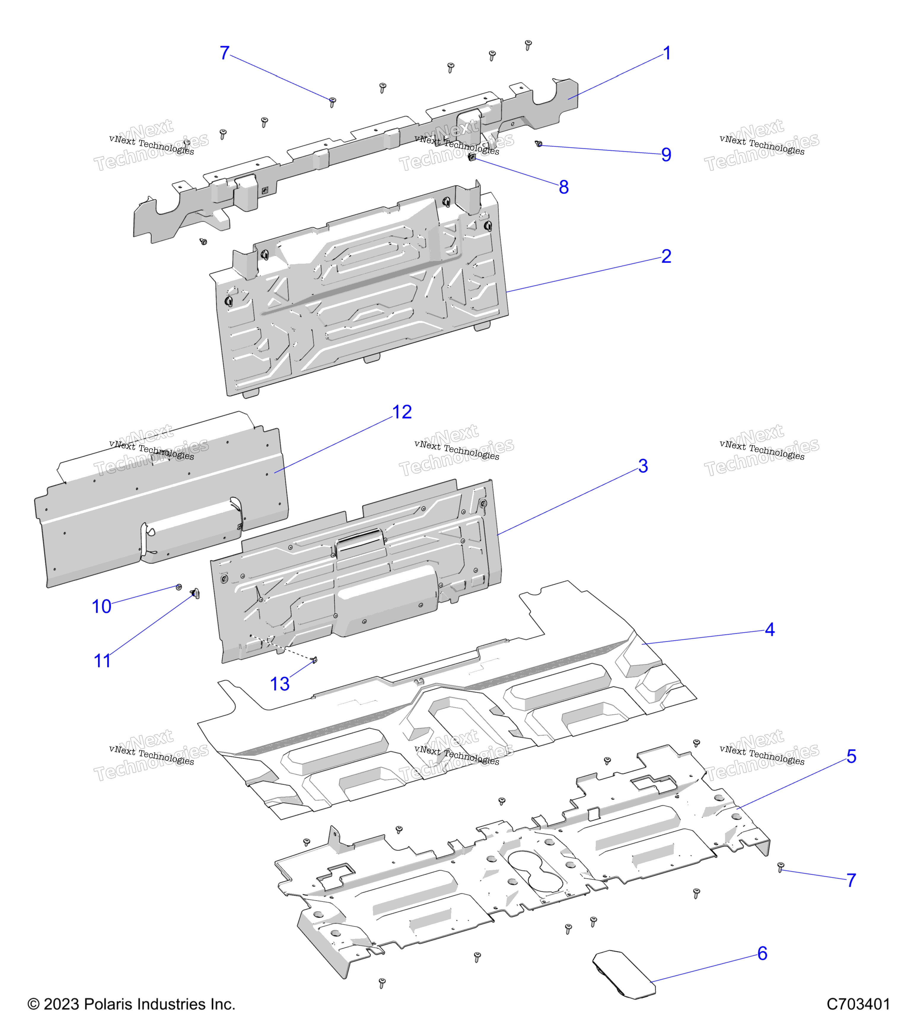 Body, задний Closeoff, Center Panels