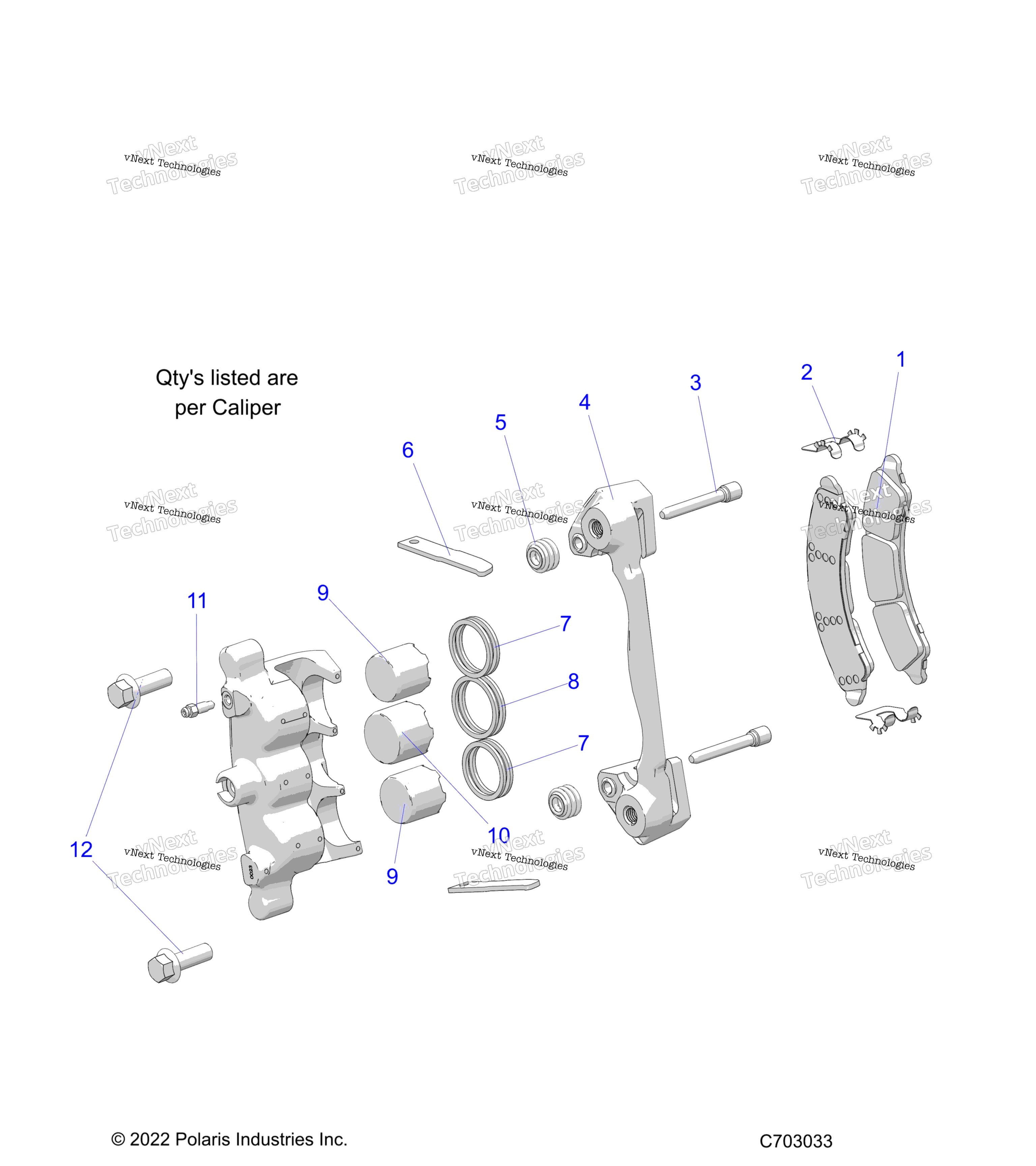 Brakes, Caliper, передний