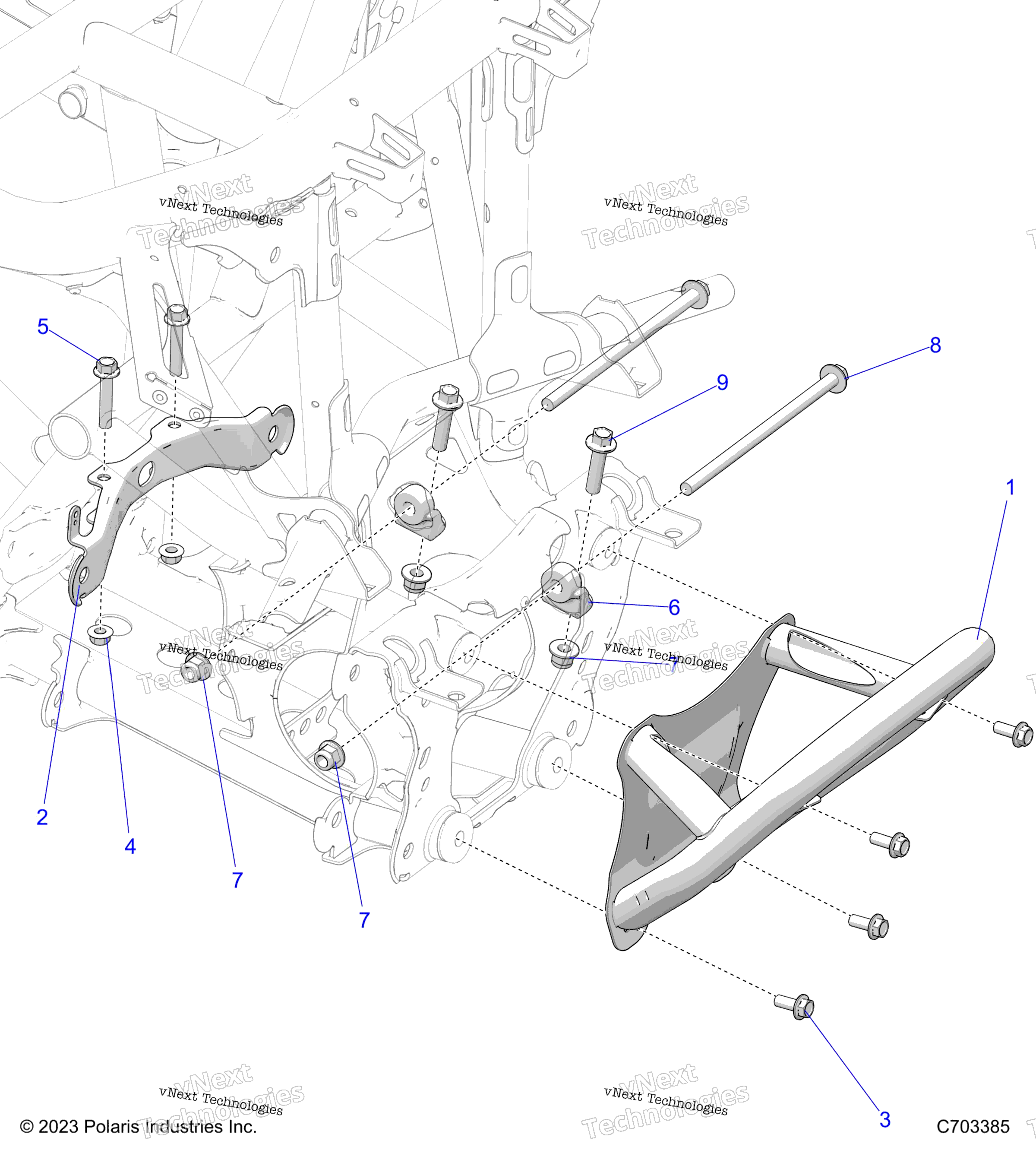 Chassis, передний Gearcase и Bumper крепление