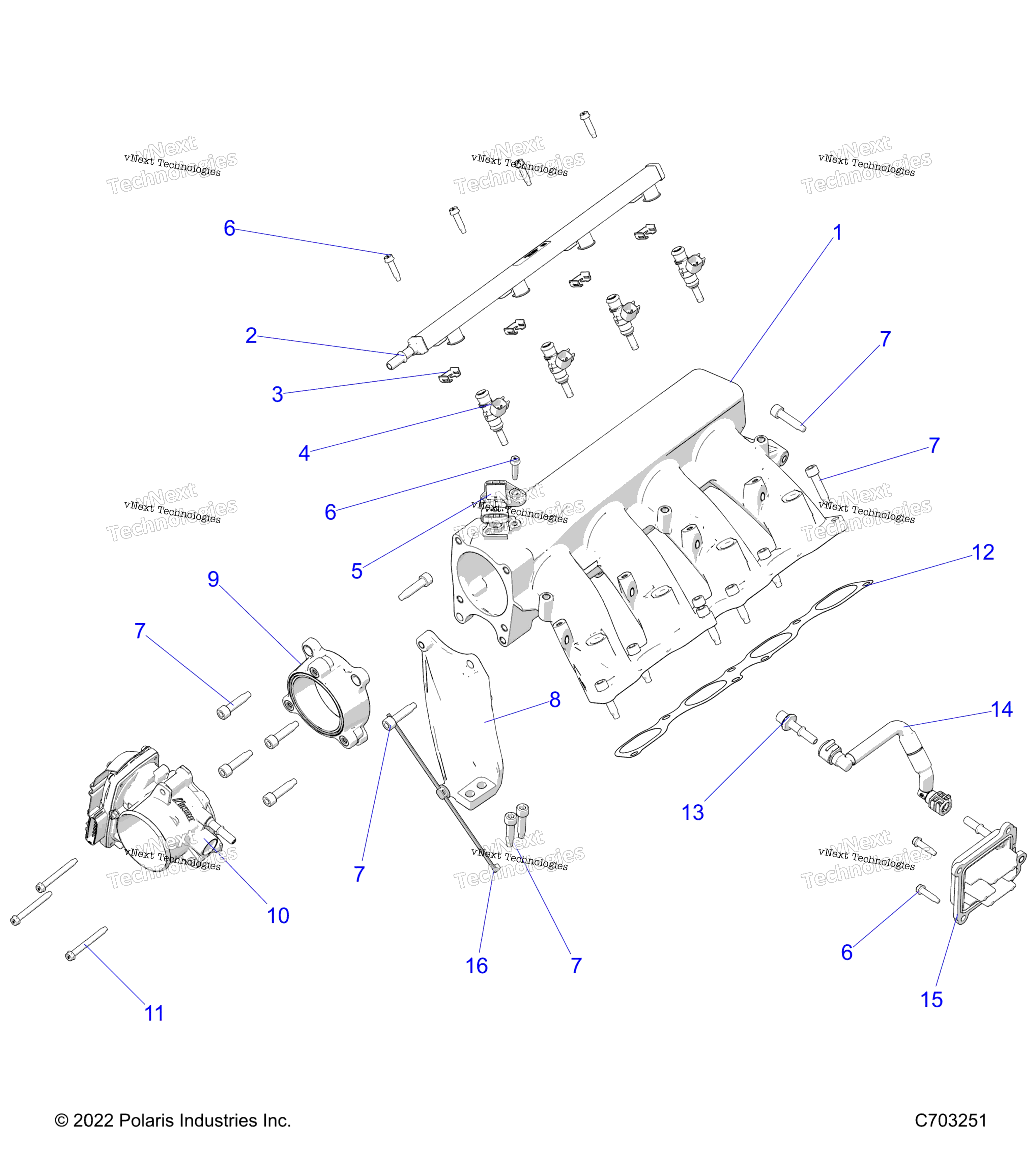 Engine, впуск Manifold, топливный Rail и Related