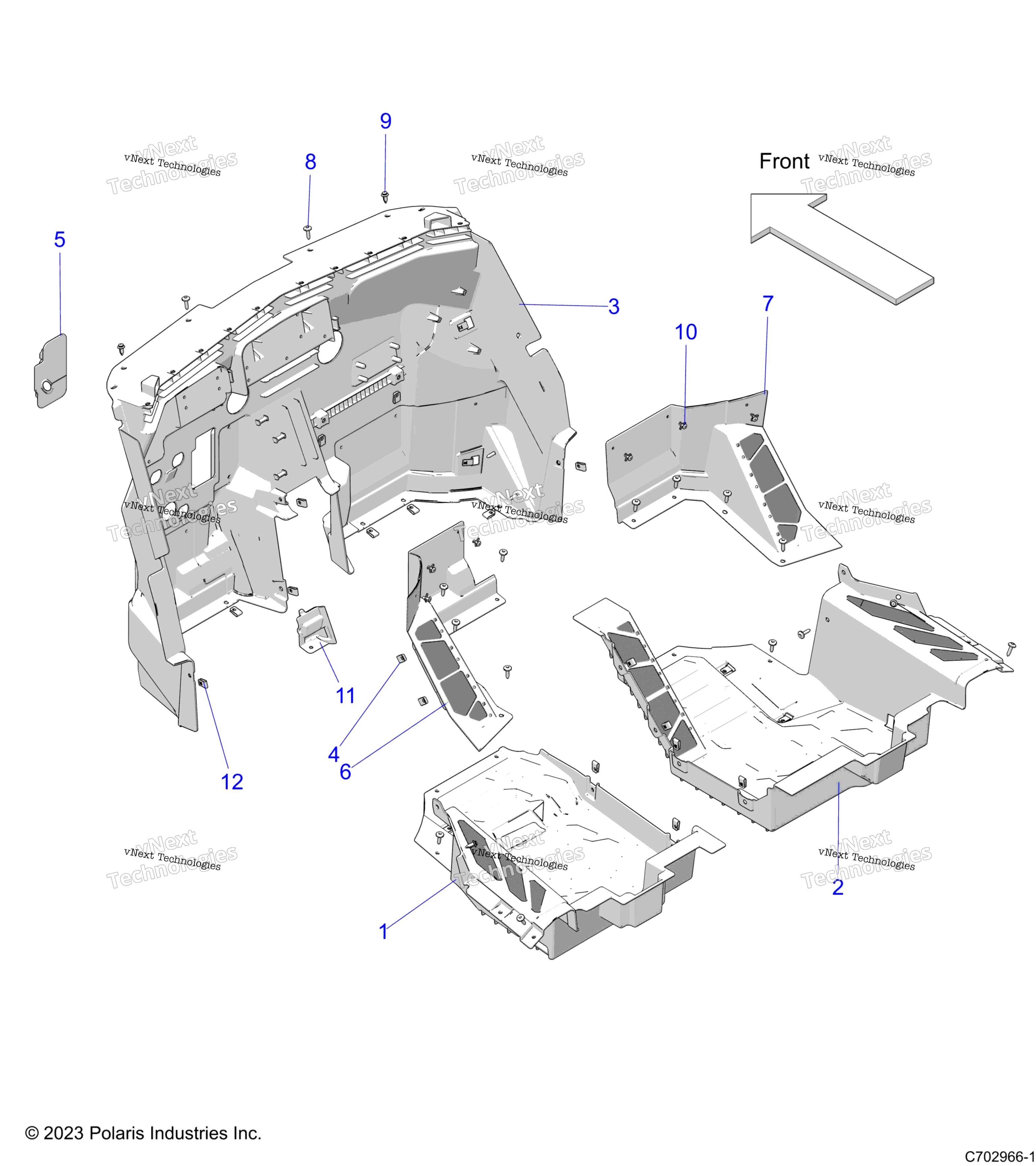 Body, Floor Panels, передний