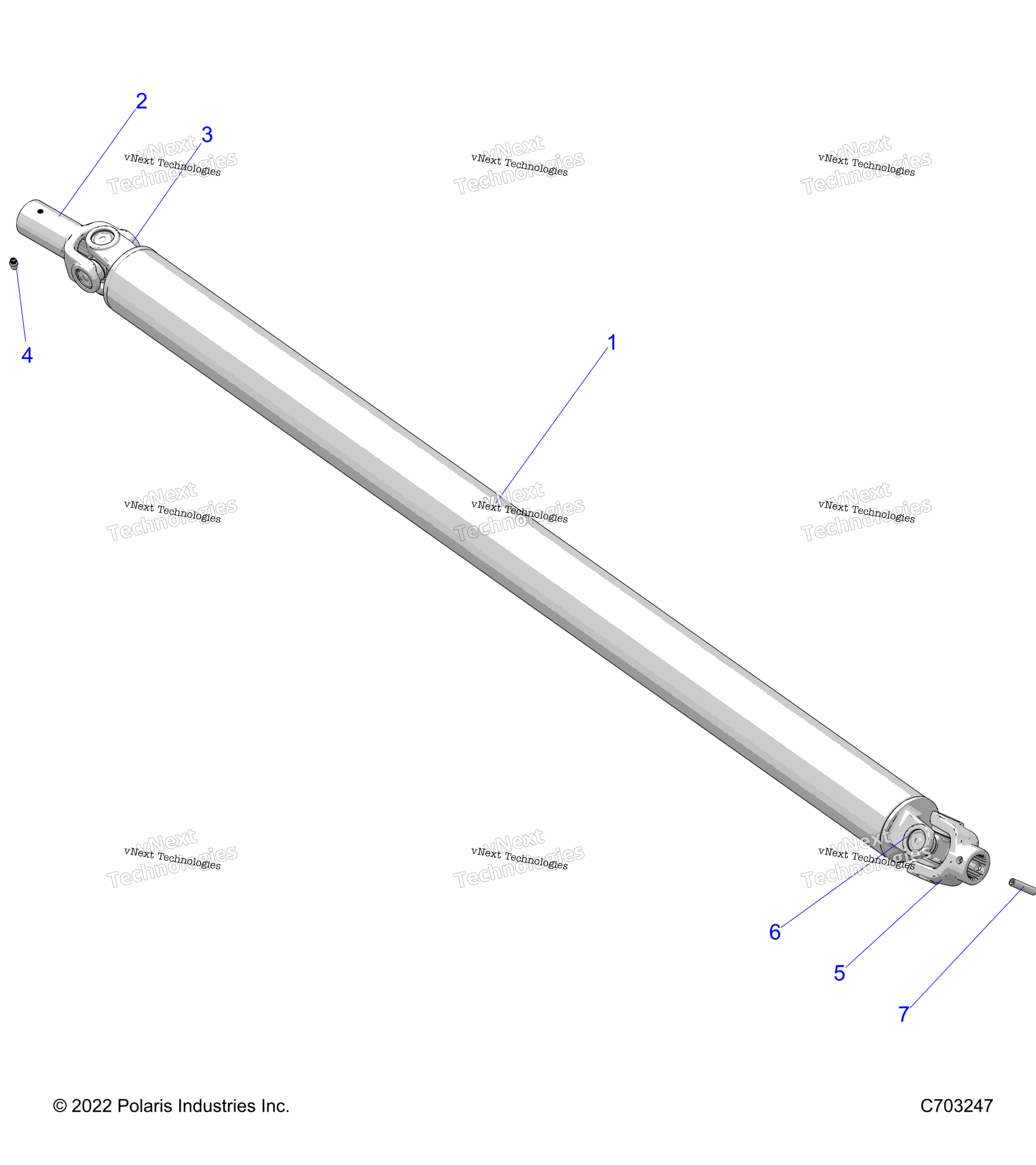 Привод Train, Prop Shaft,Front