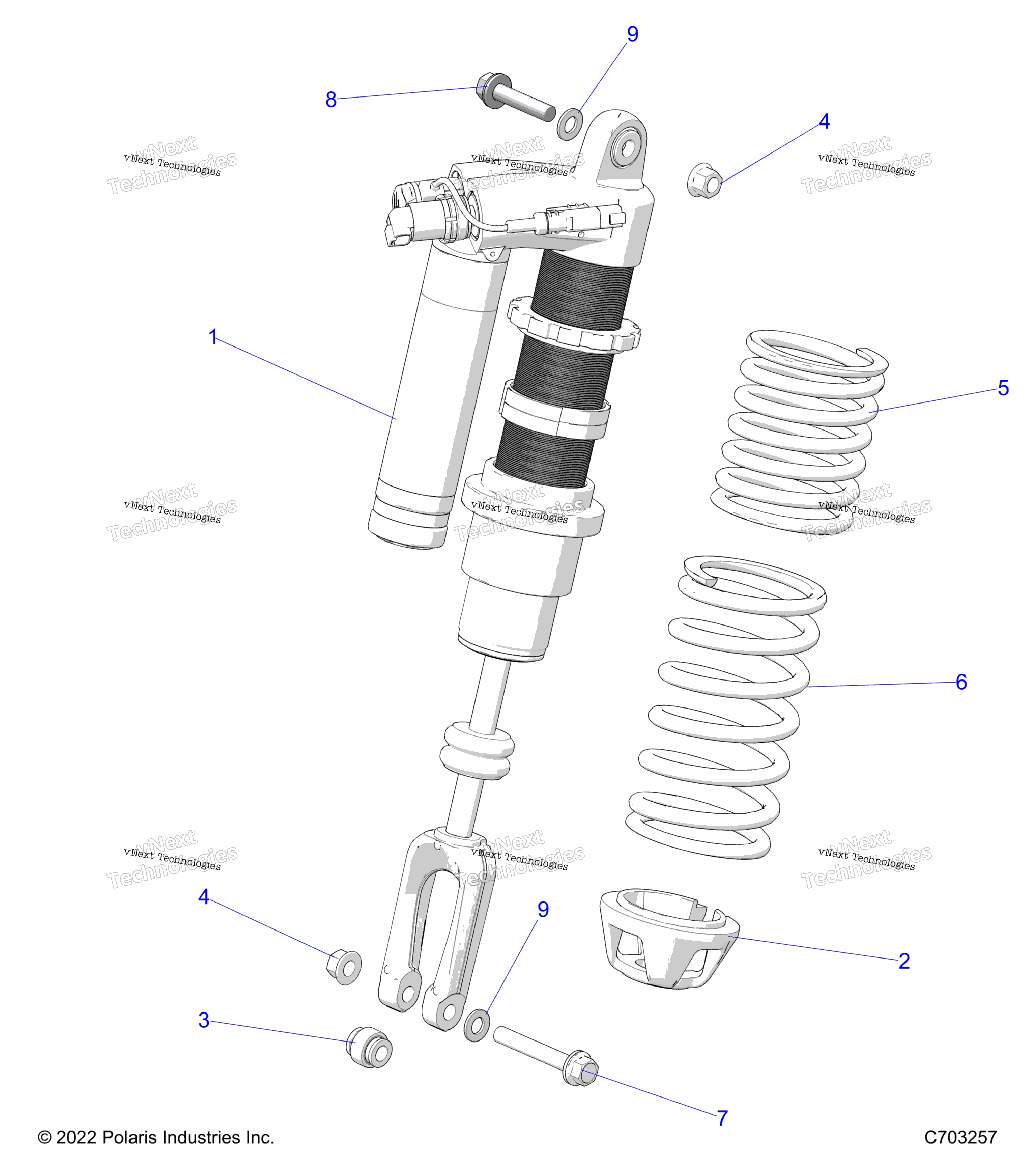 Подвеска, передний амортизатор Mounting