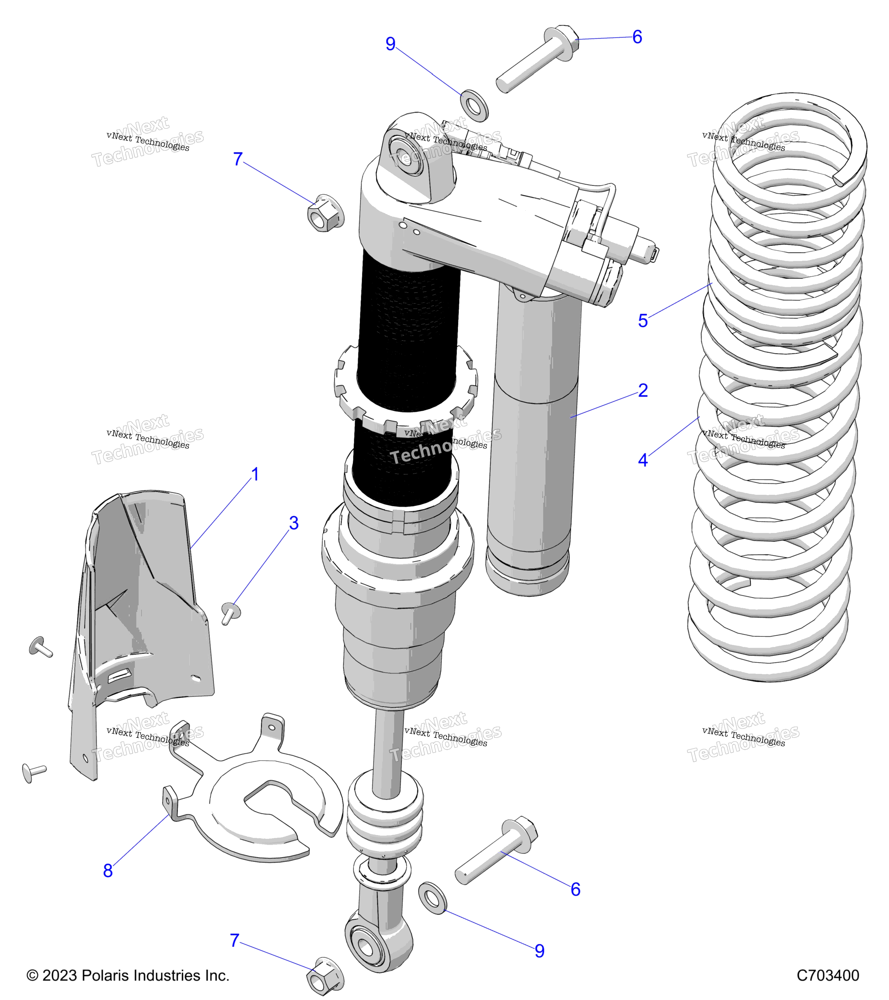 Подвеска, задний амортизатор Mounting, Deluxe