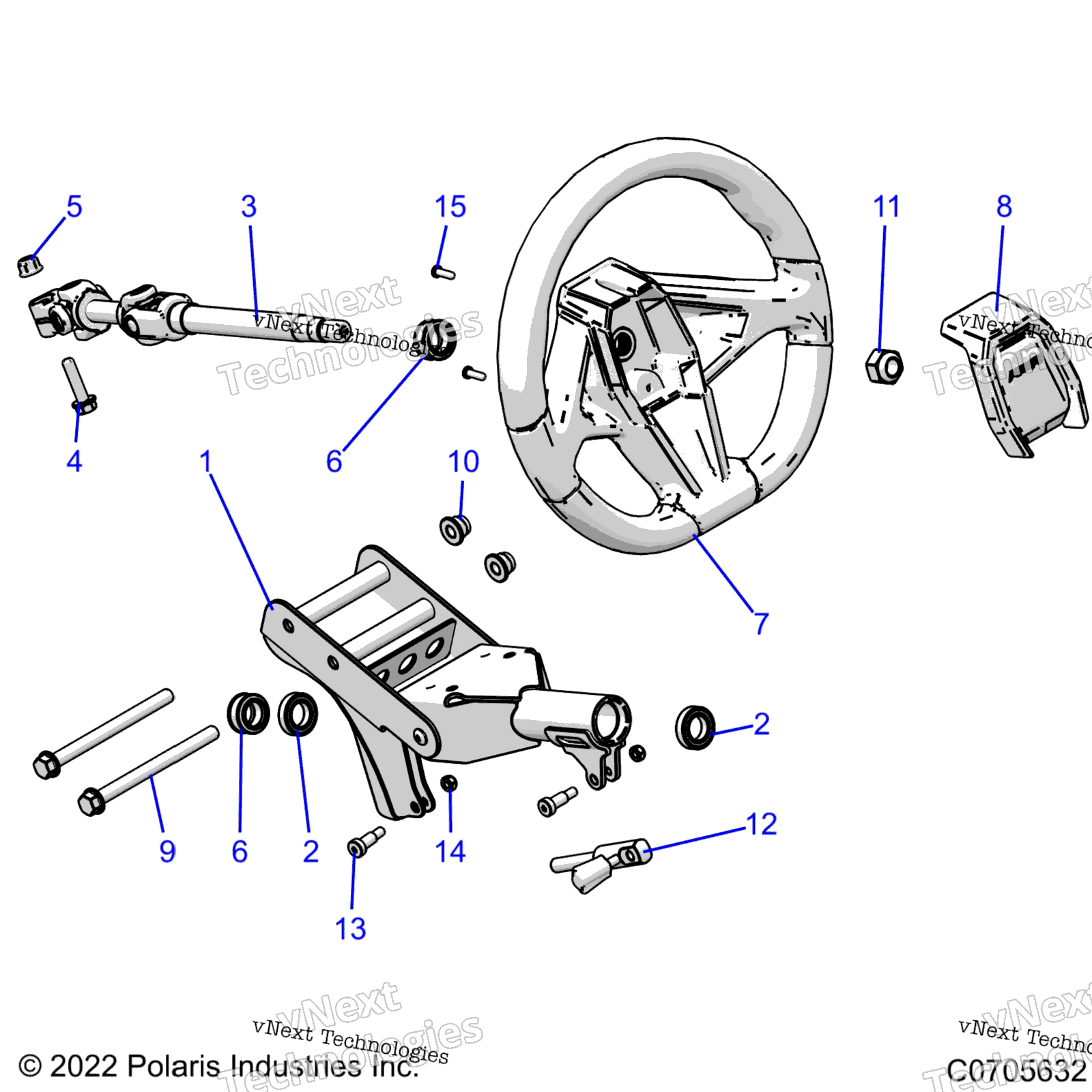 Steering, Upper, Standard Z24r4e92a / 92B