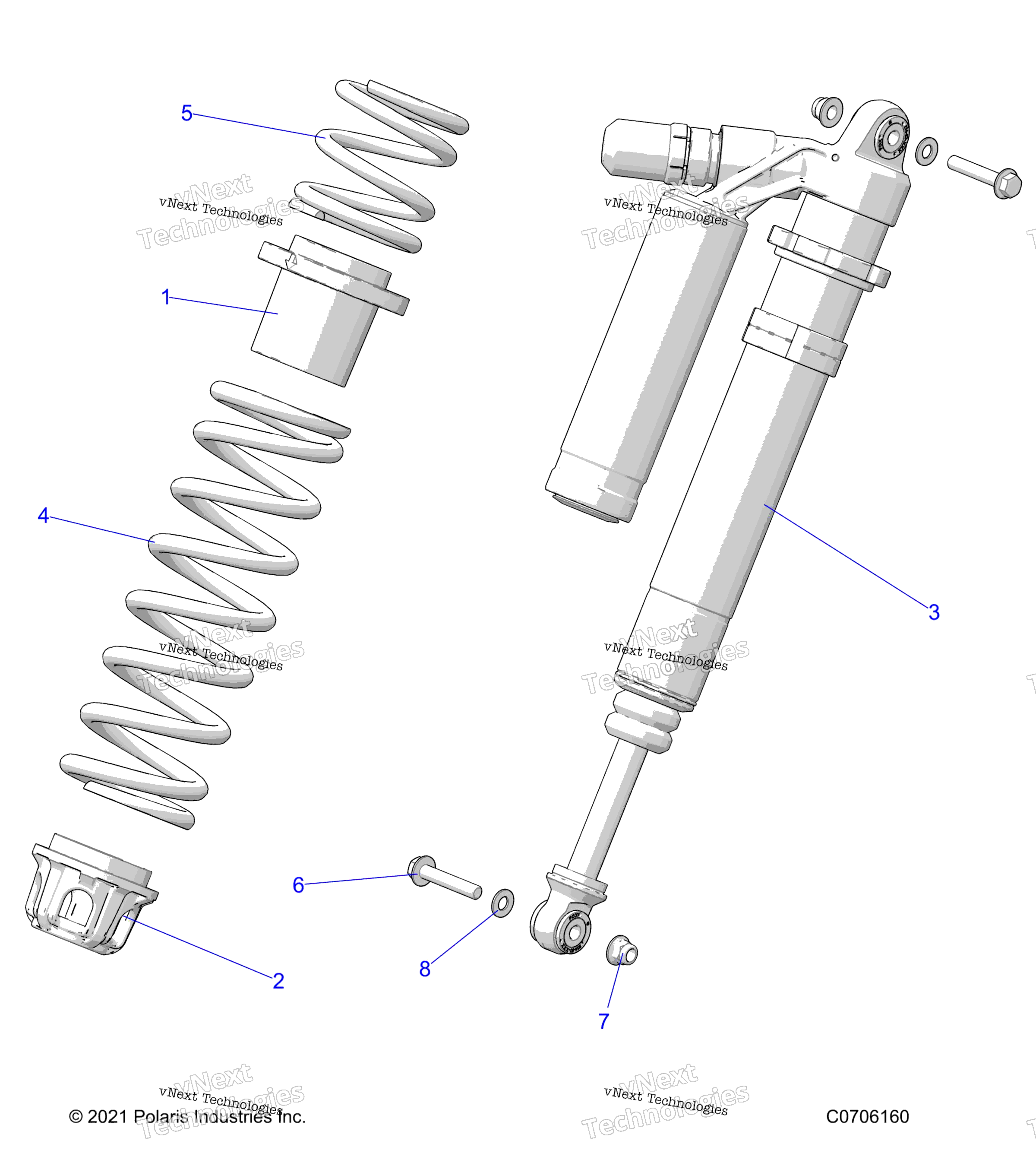 Подвеска, передний амортизатор Mounting, Deluxe