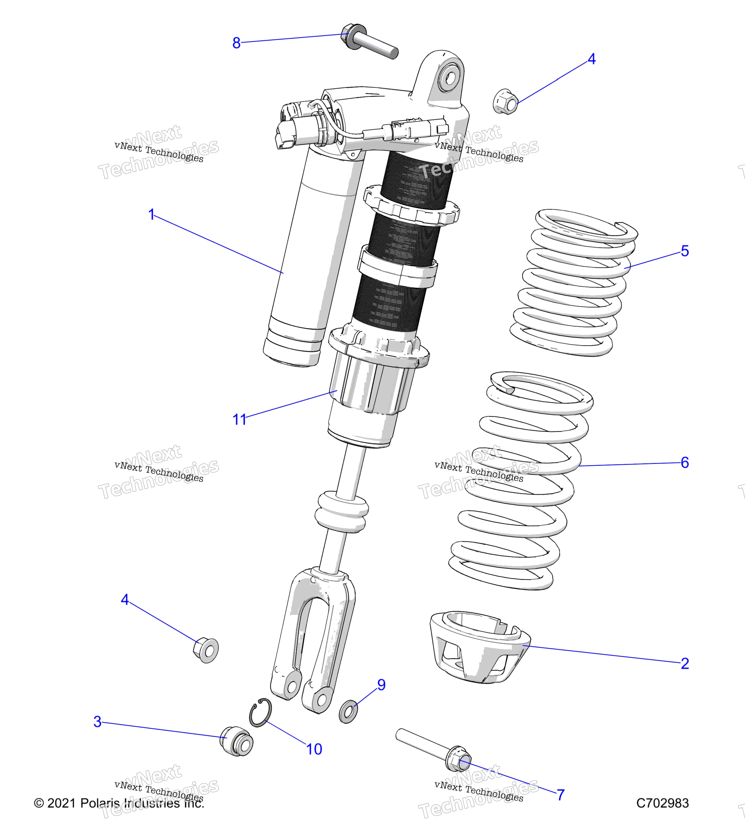 Подвеска, передний амортизатор Mounting, Standard/Premium