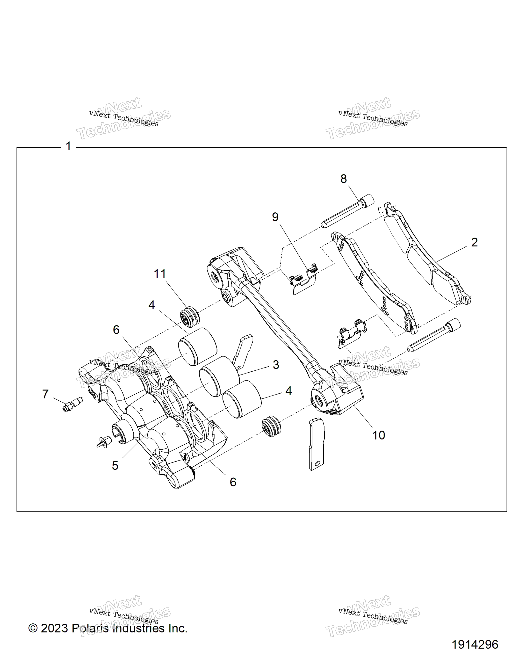 Brakes, Caliper, передний