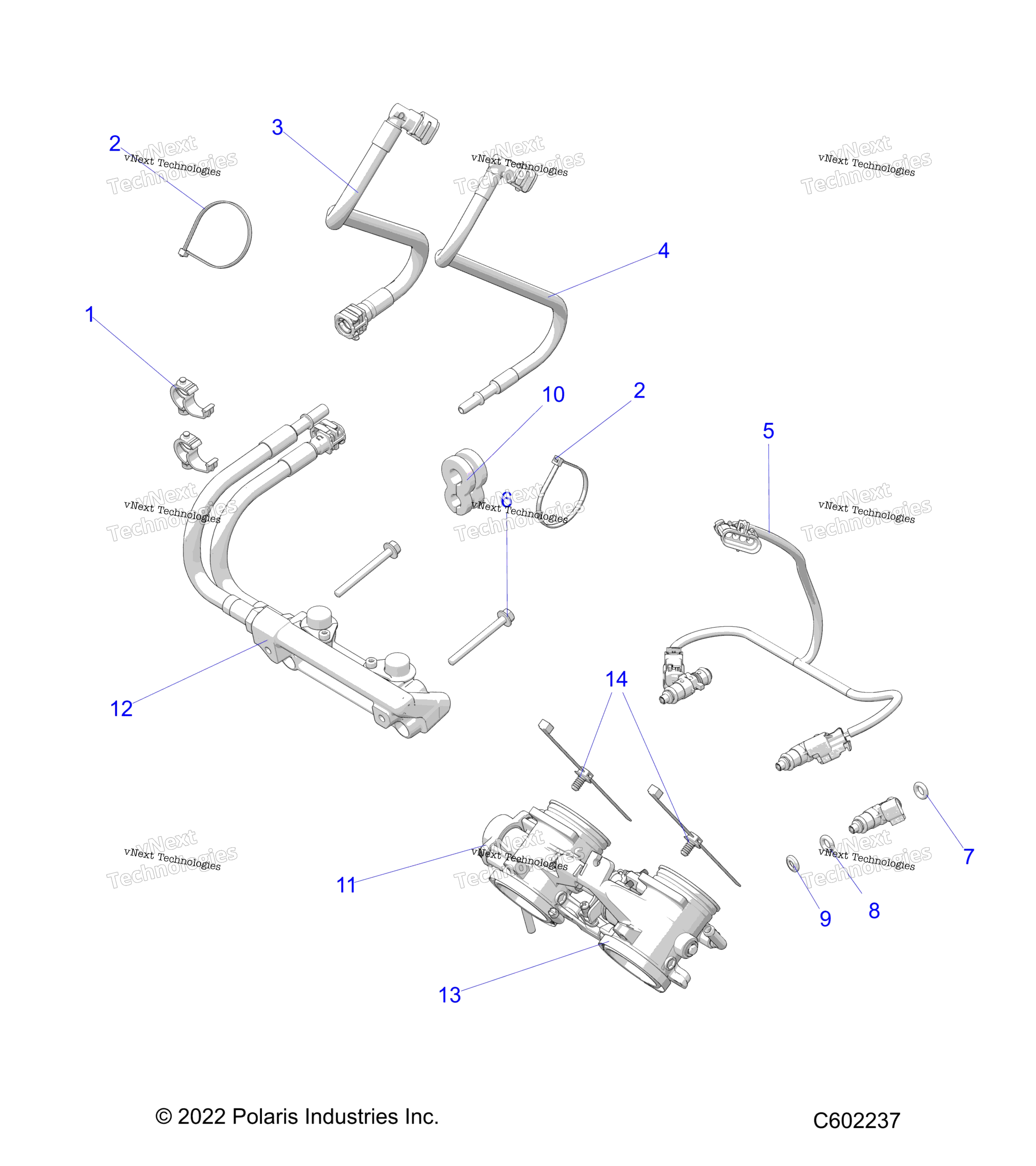 топливный System, Rail, Lines & Throttle кузов