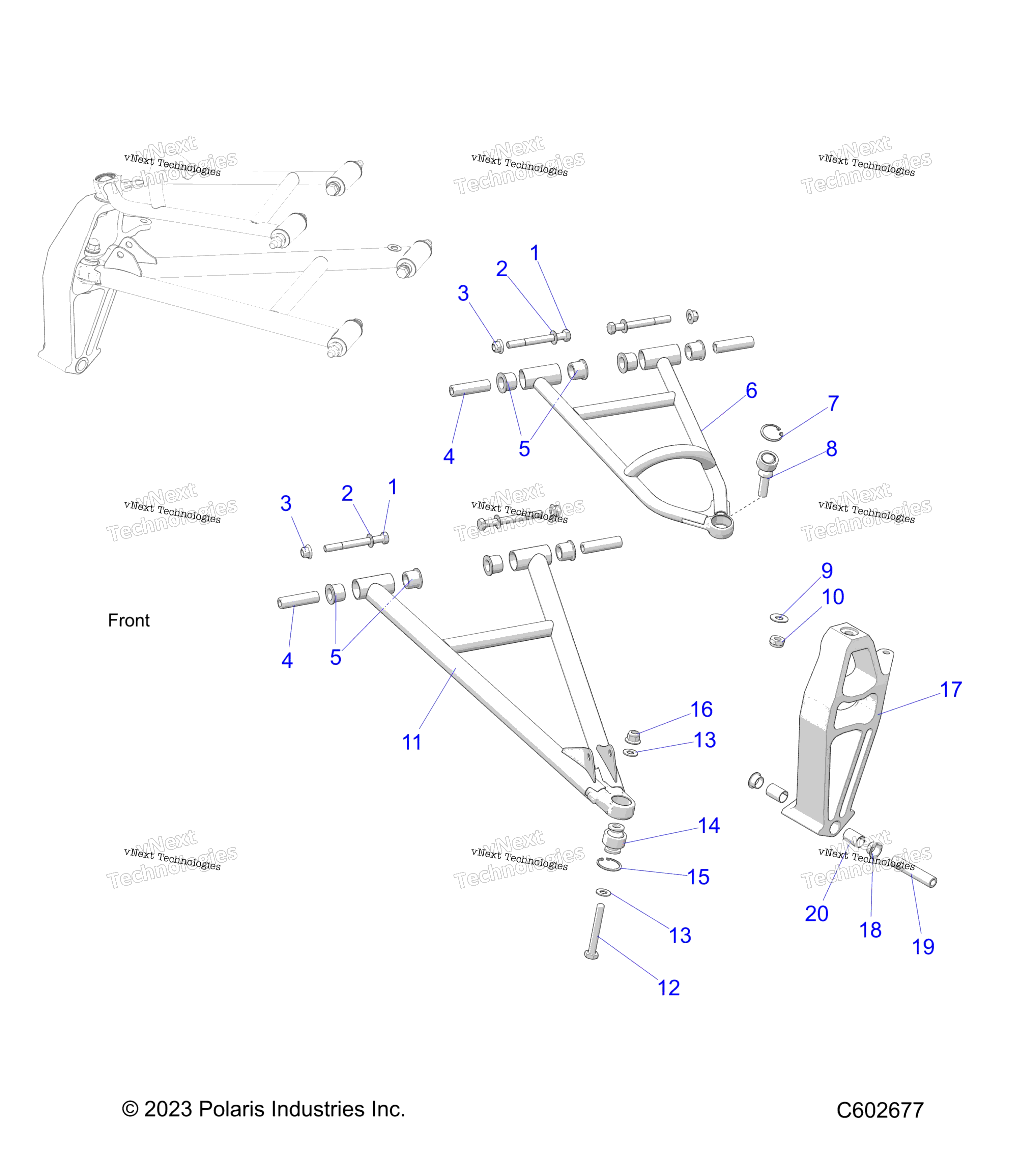 Suspension, Front, управление Arms & Spindle S24mdx6dsa / 6Dea