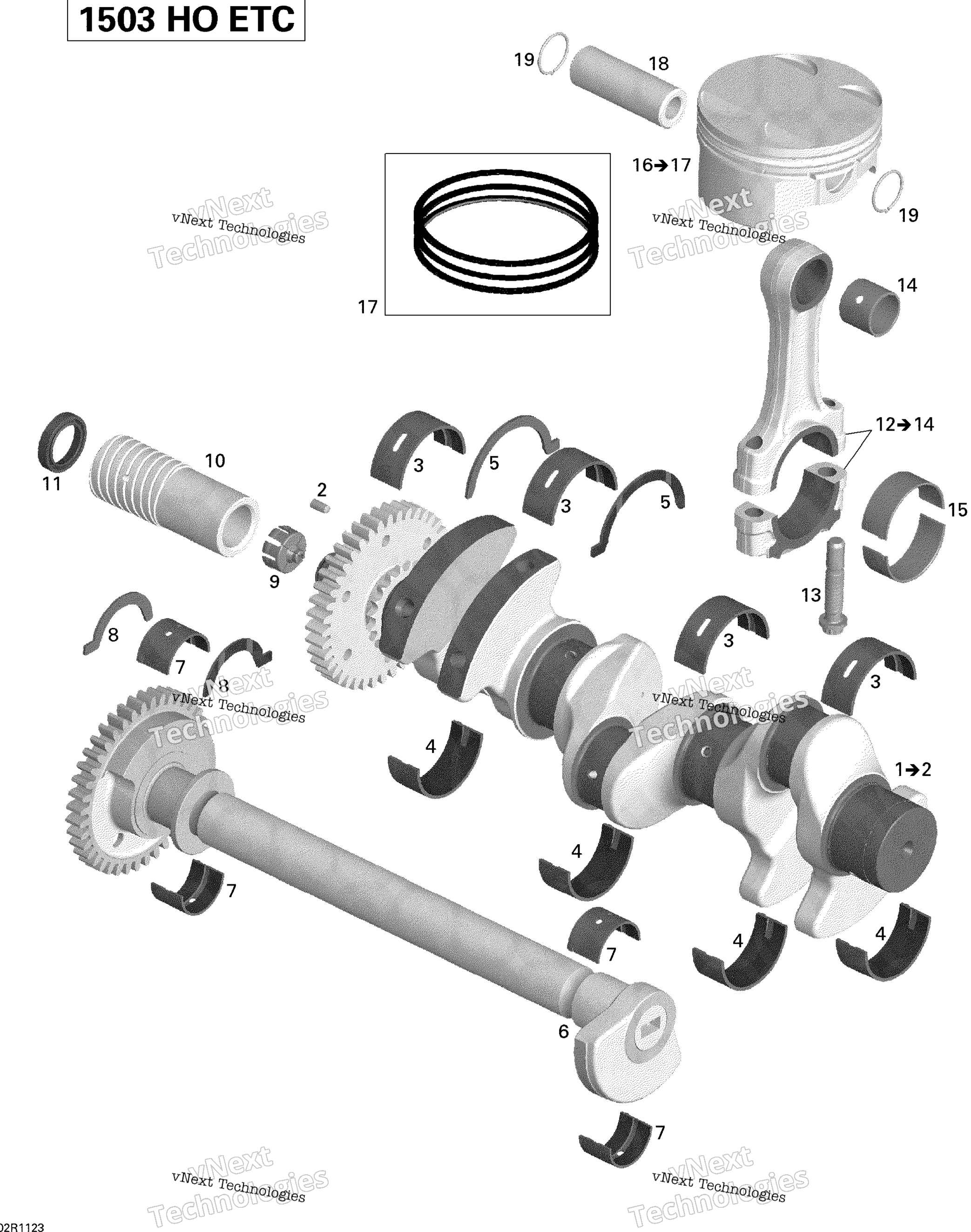 Crankshaft, Pistons и Balance Shaft