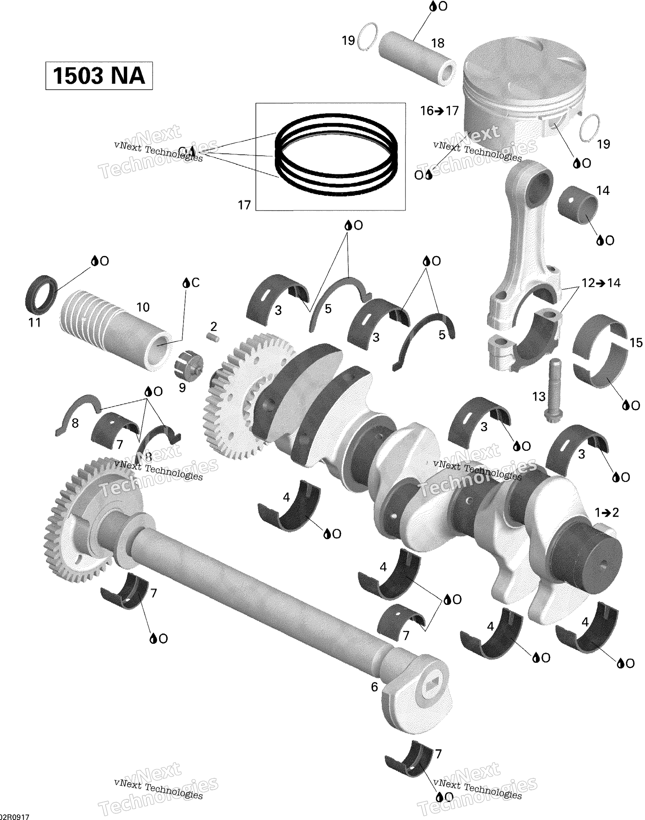 Crankshaft, Pistons и Balance Shaft
