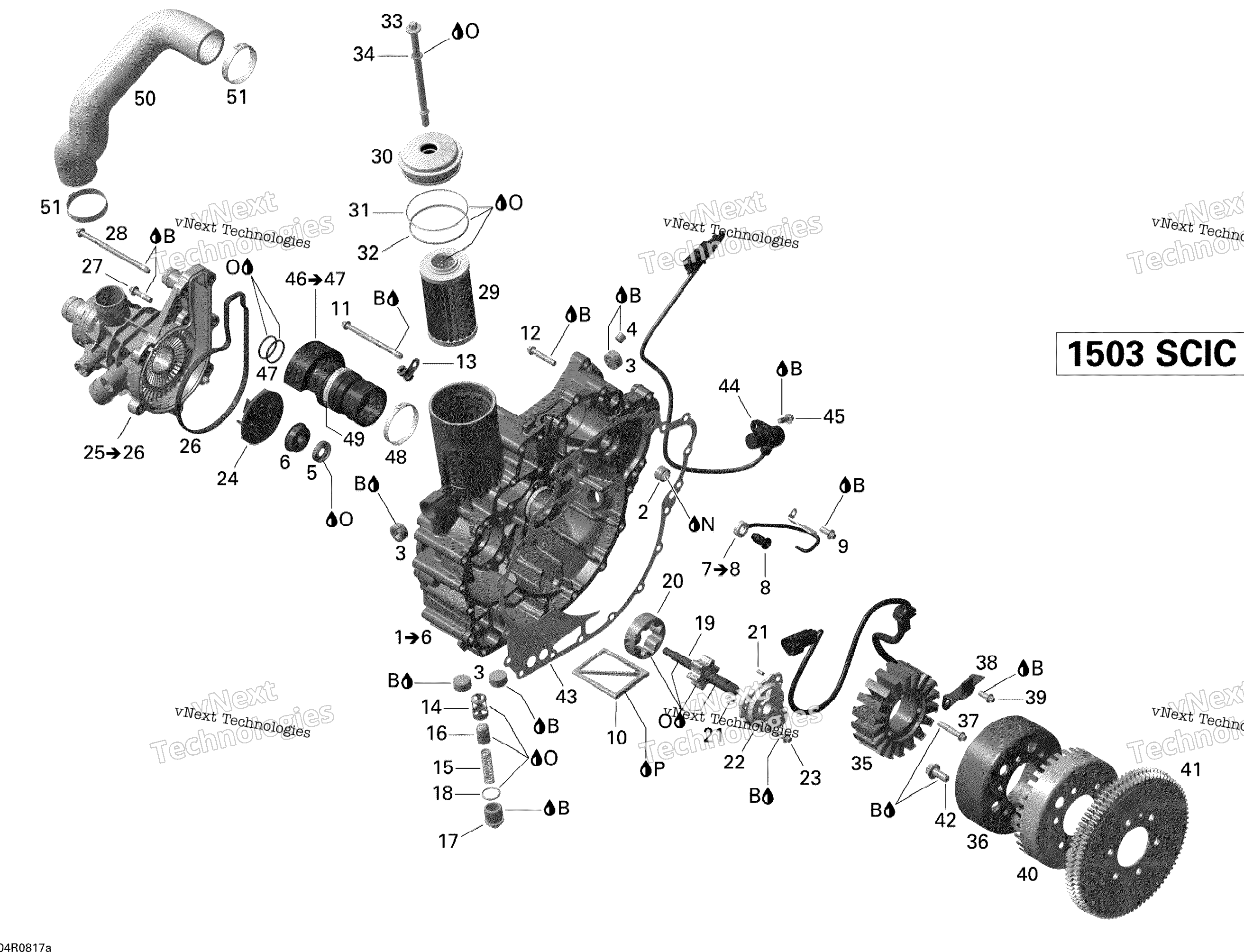 Pto крышка и Magneto V1 Sea Doo