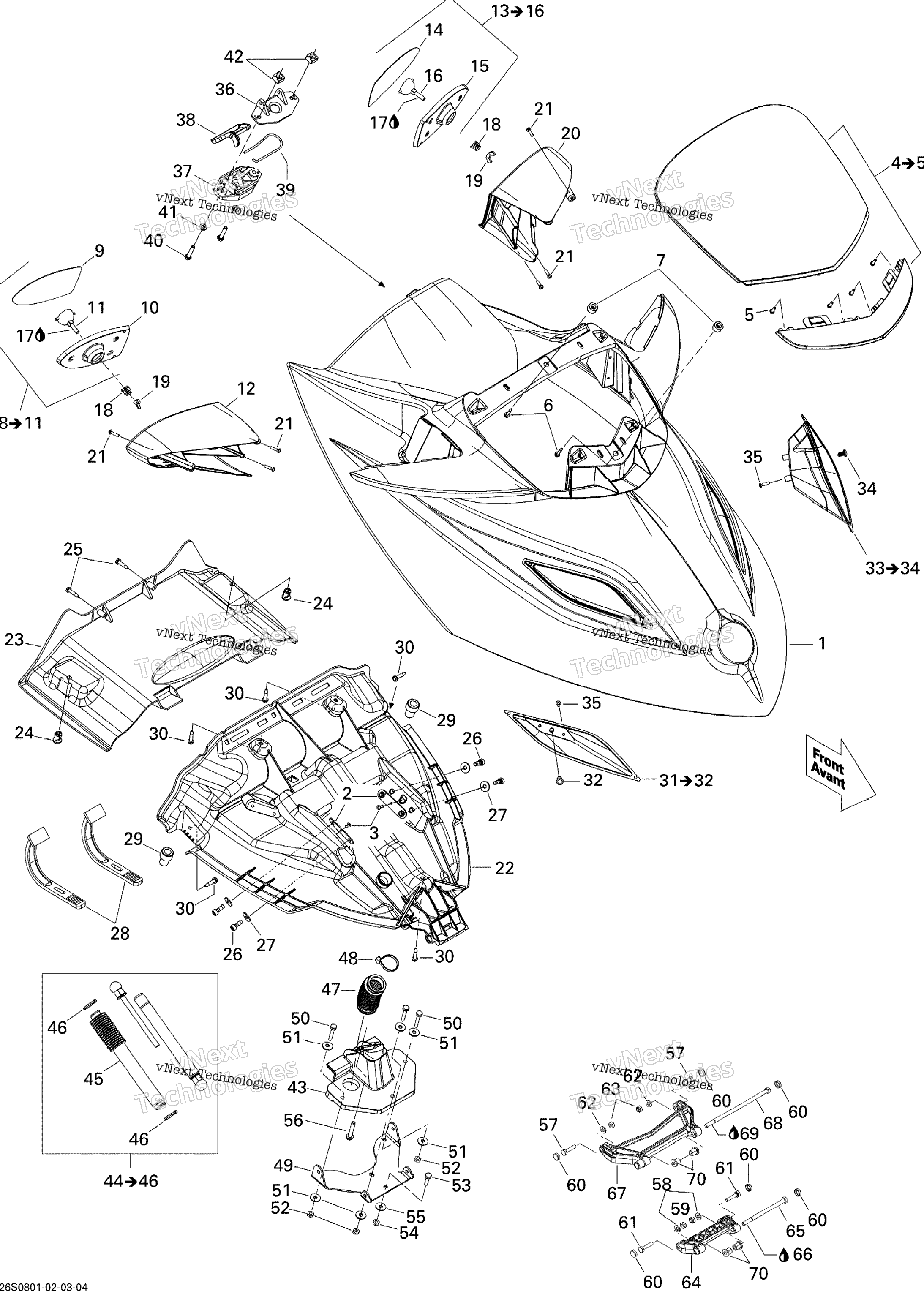 Передняя часть Storage Compartment