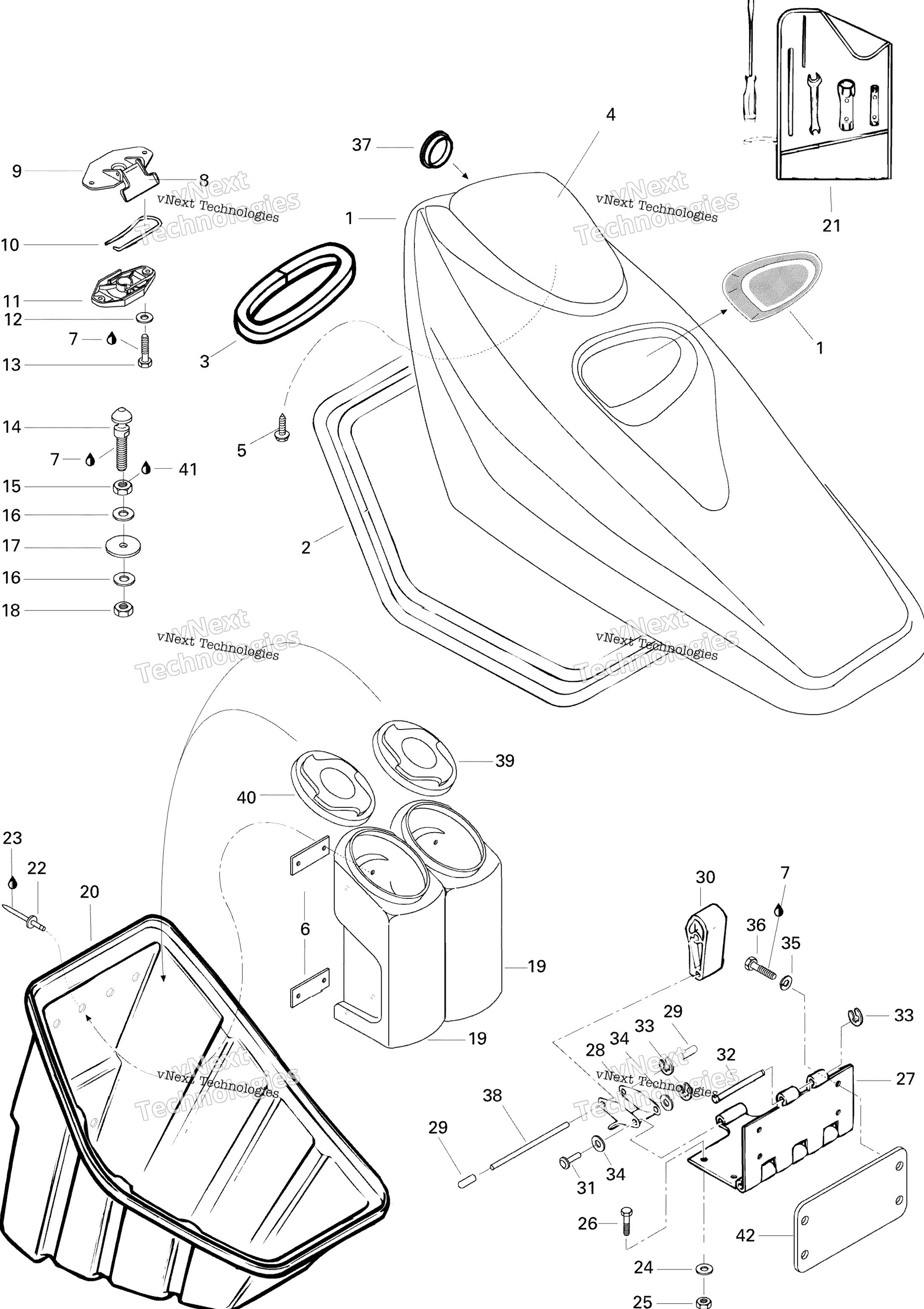 Передняя часть Storage Compartment Gti