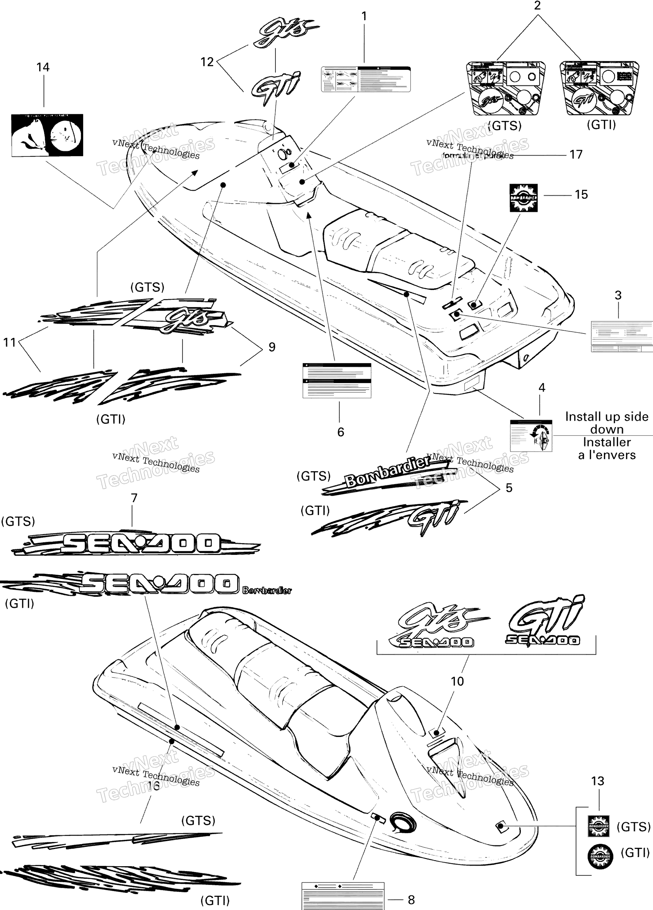 Наклейки Gti