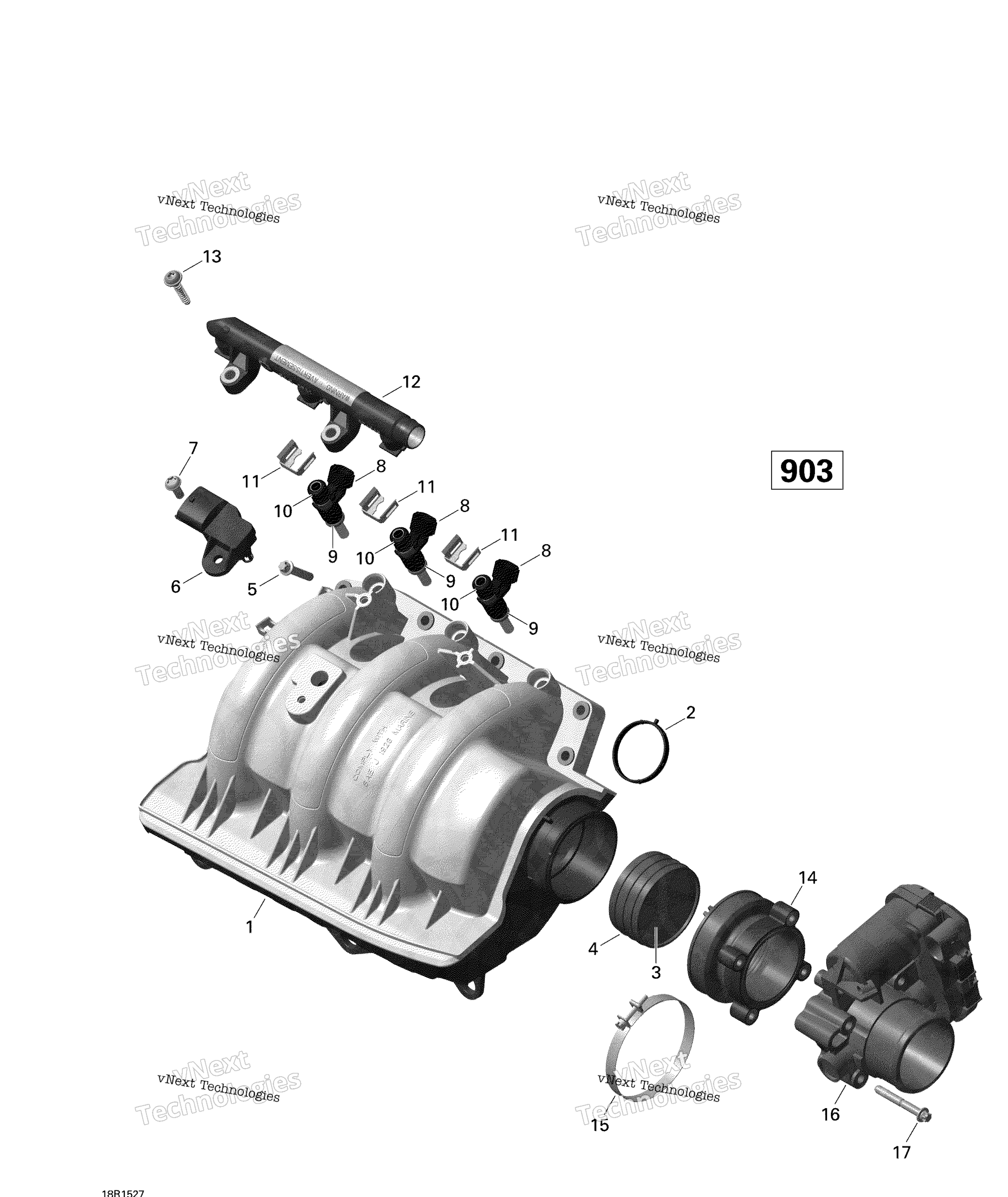 Воздушный впуск коллектор и Throttle кузов