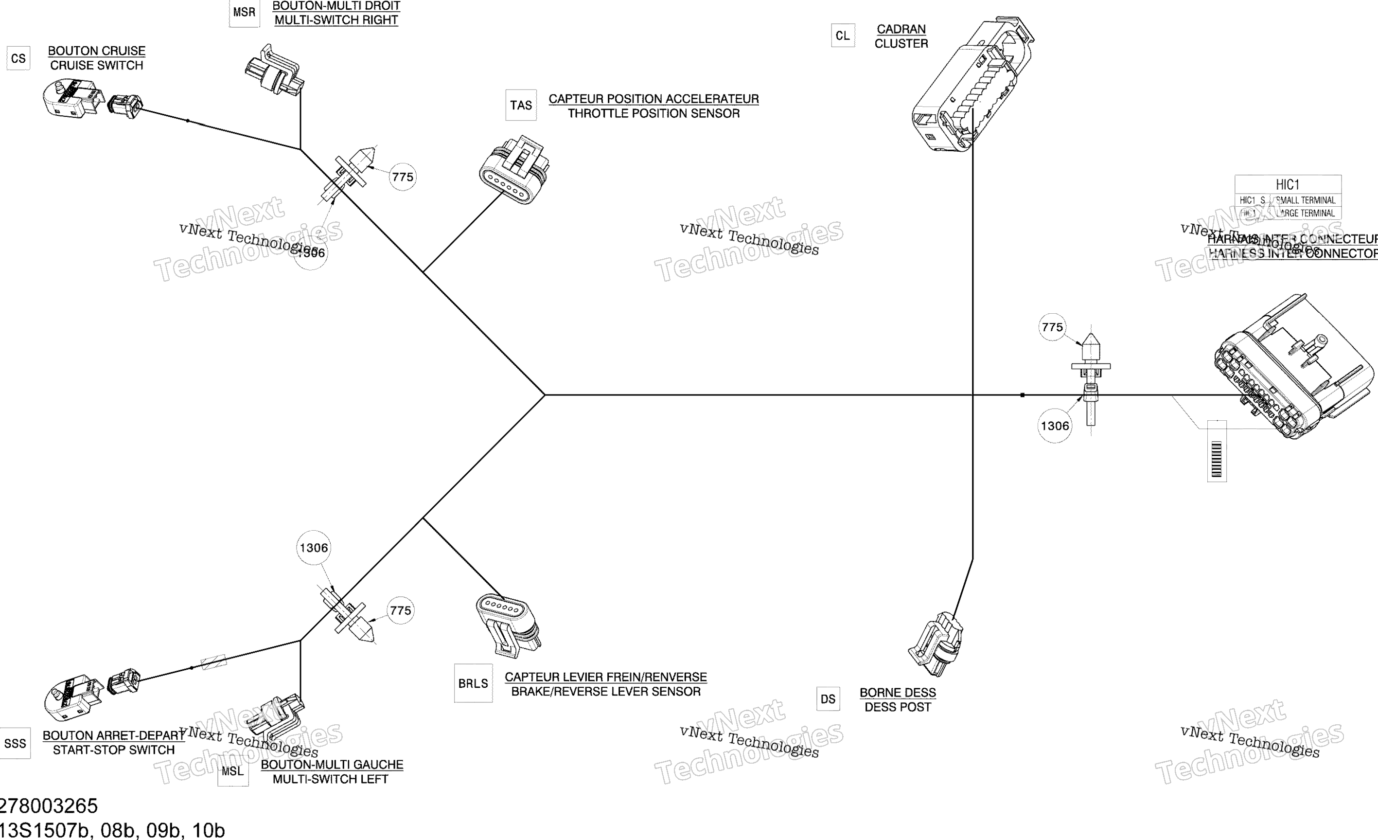 Жгут проводов - Steering Harness - 278003265 (Refer To Electrical System For Model)