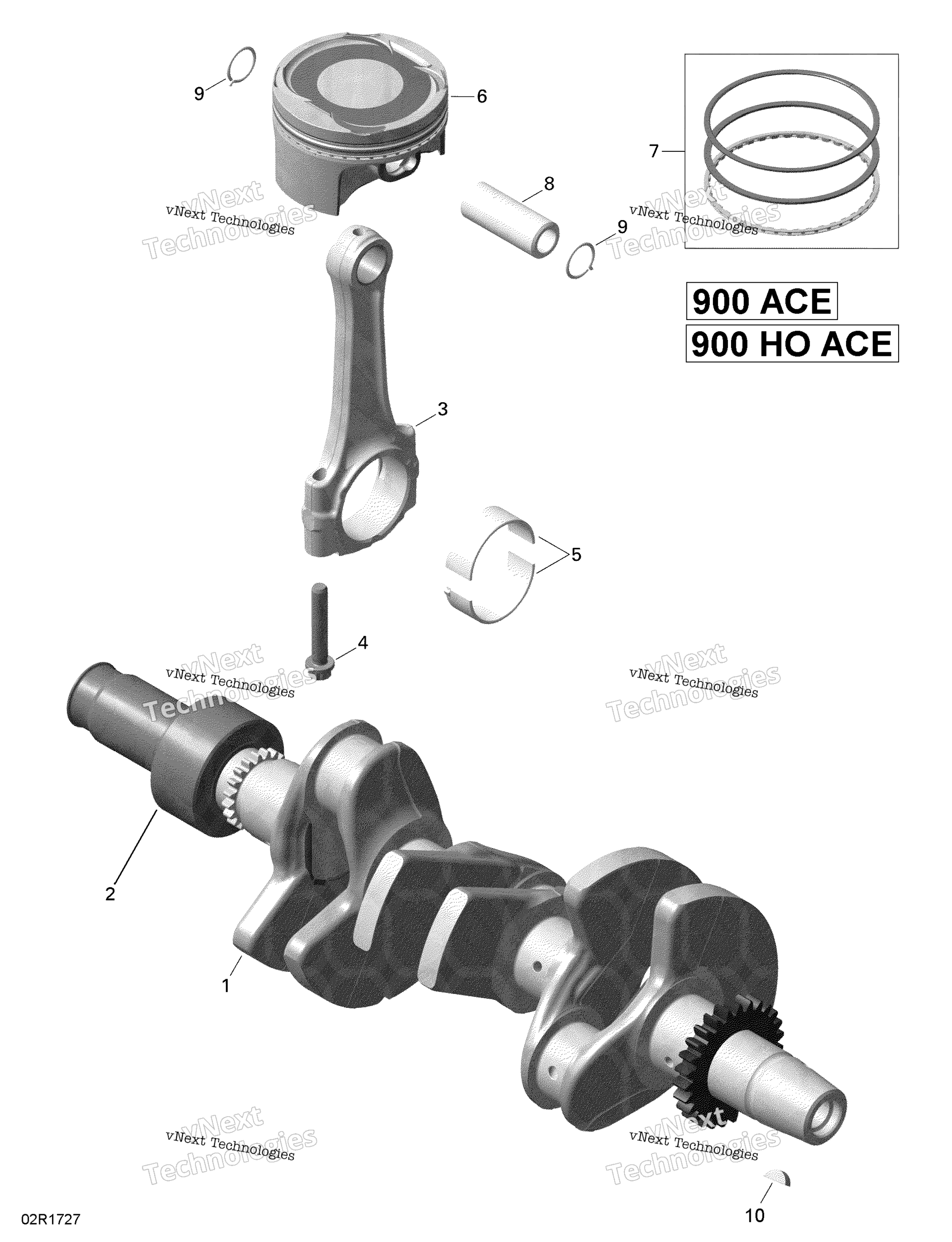 Коленчатый вал And Pistons - 900-900 Ho Ace