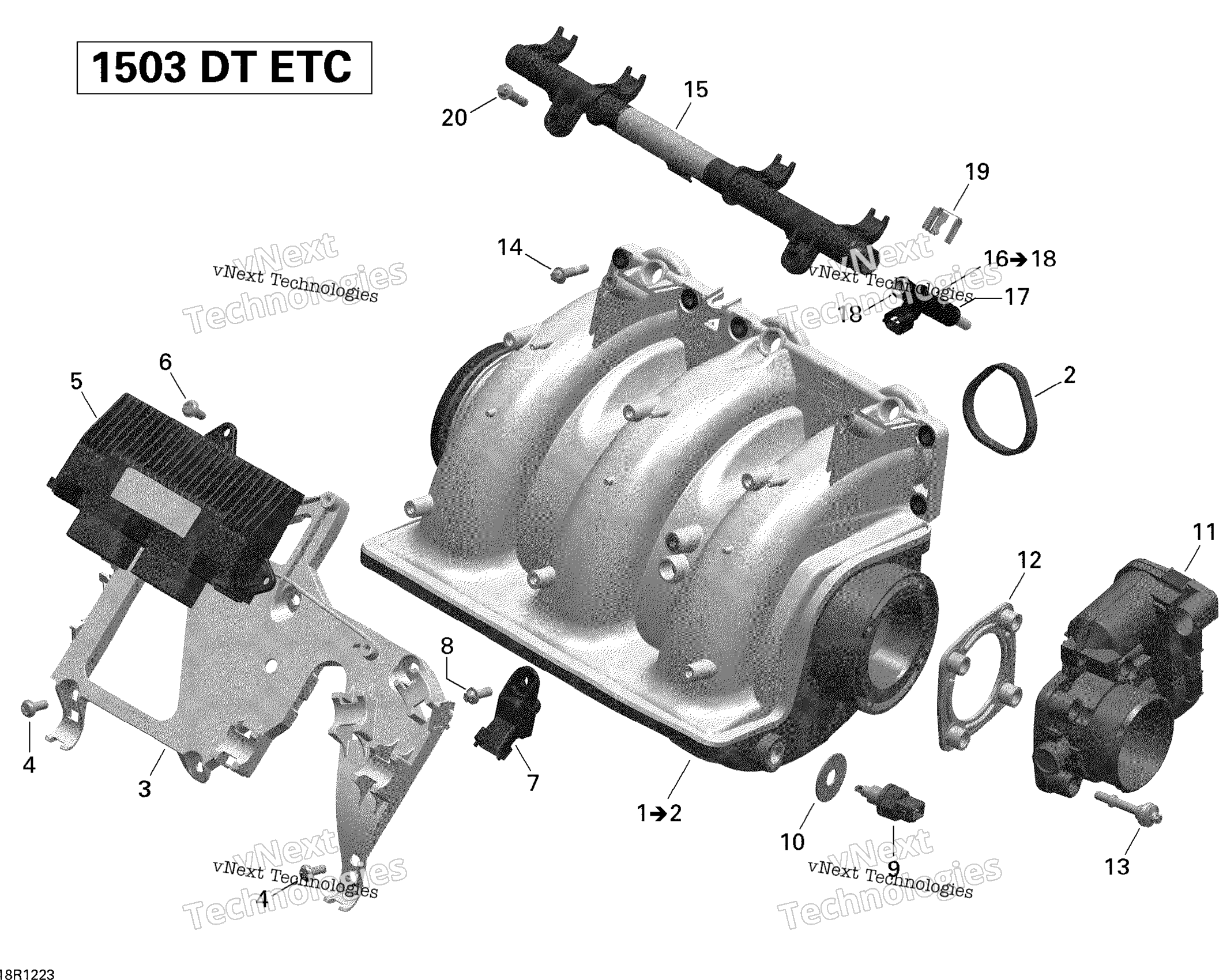 Воздушный впуск коллектор и Throttle кузов