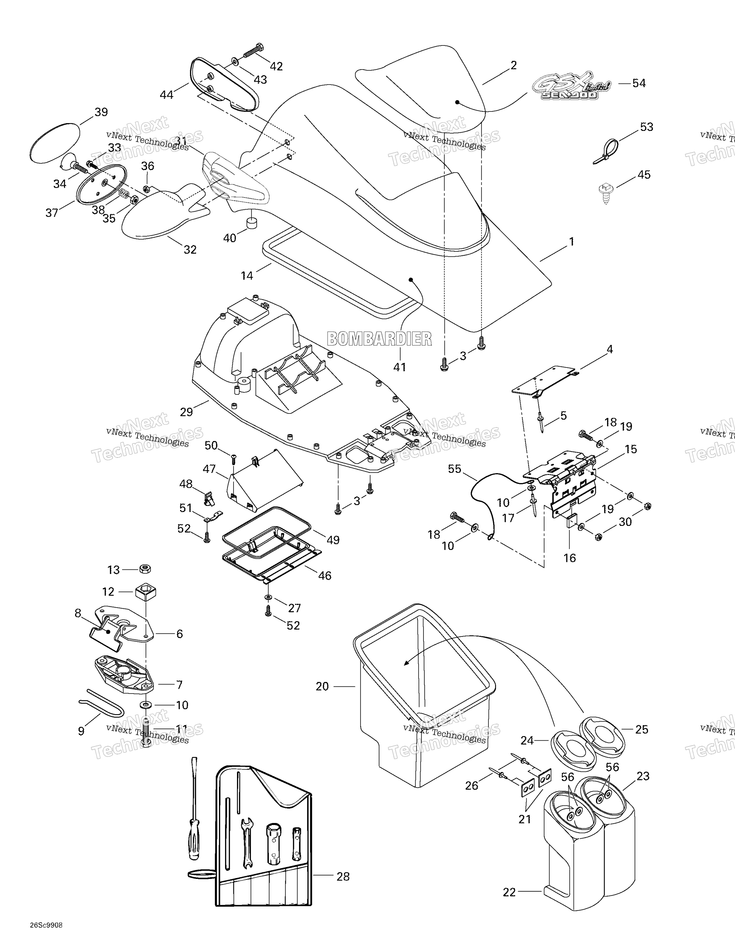 Передняя часть Storage Compartment
