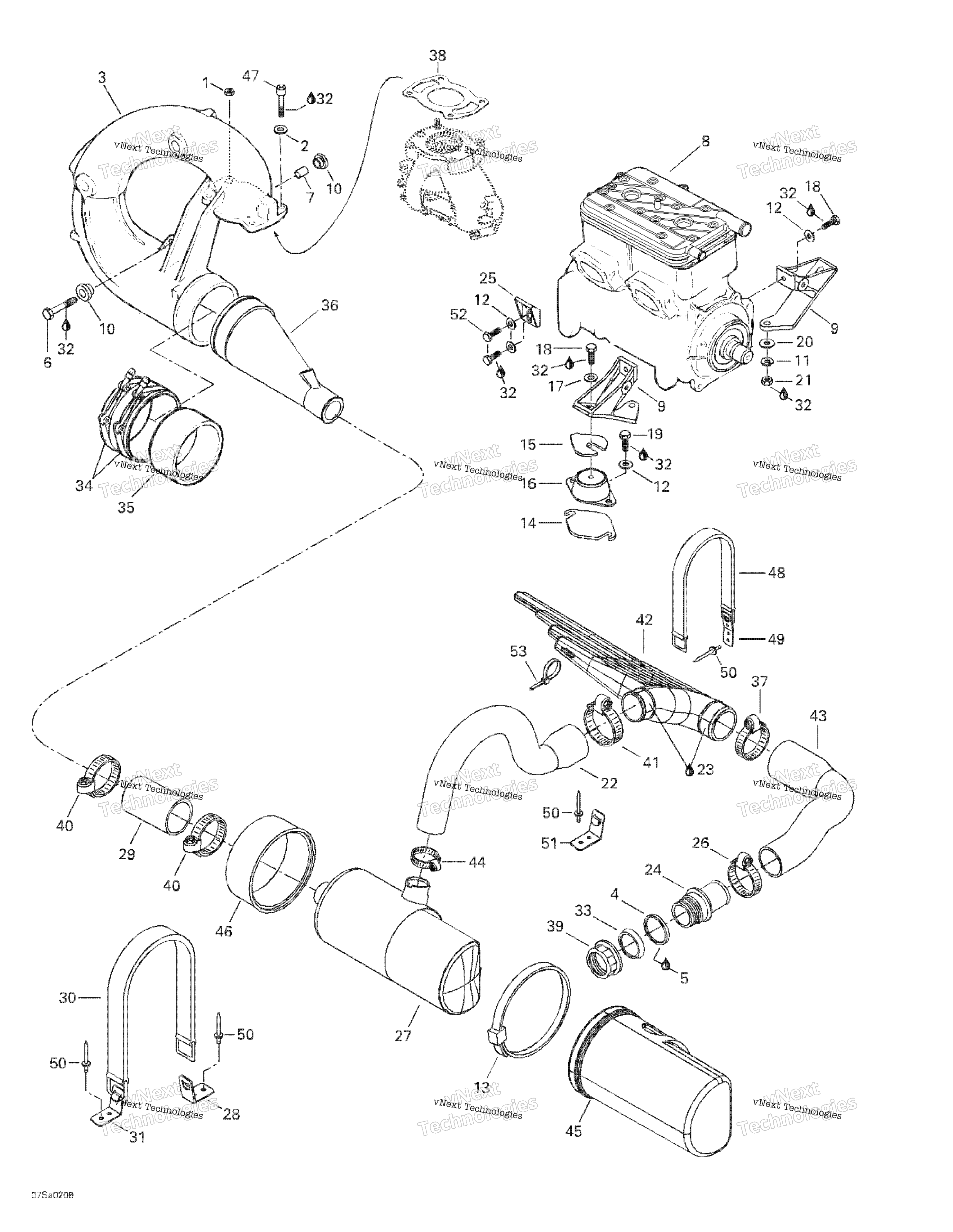 Двигатель Support And Muffler