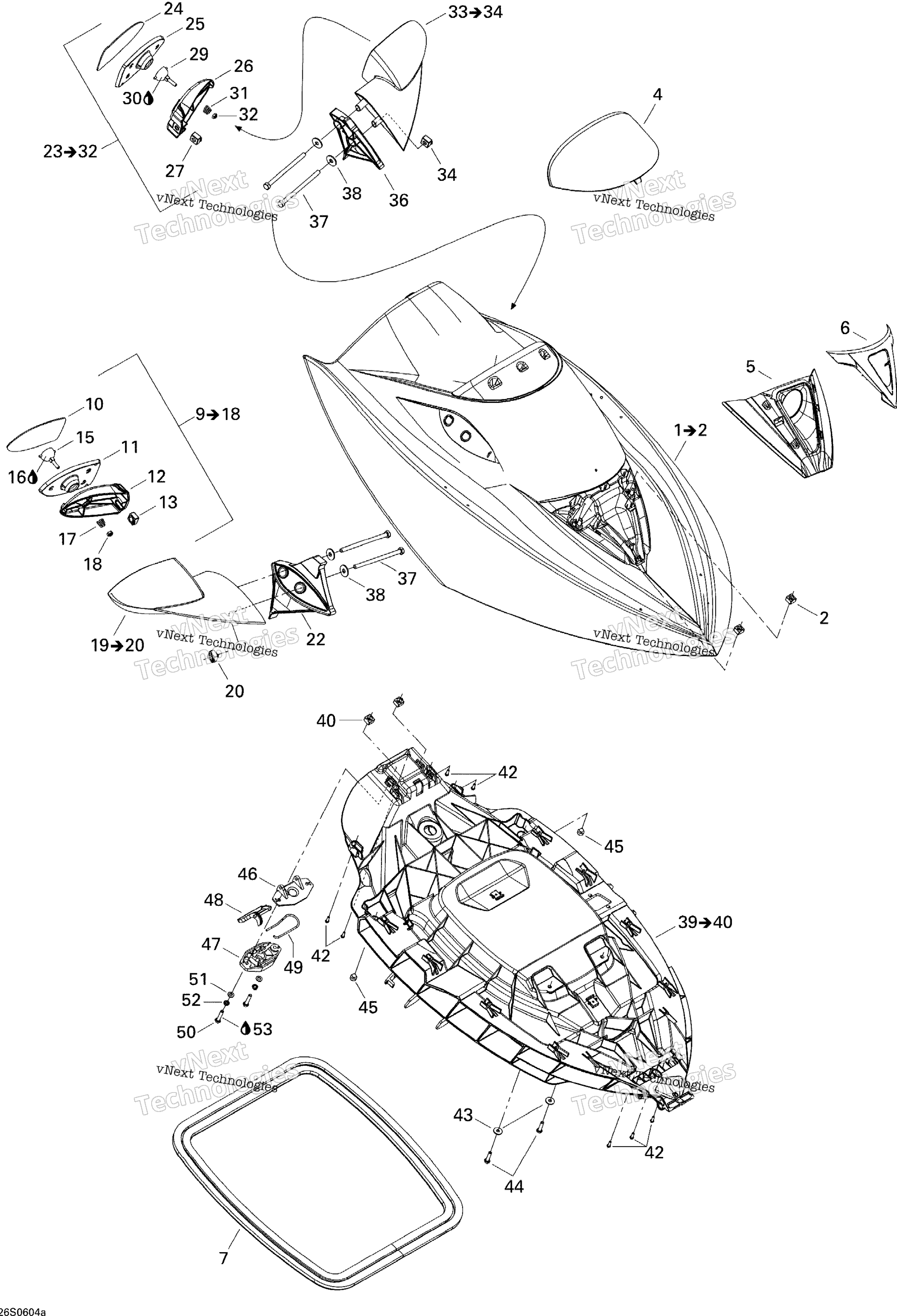 Передняя часть Storage Compartment 1, Std