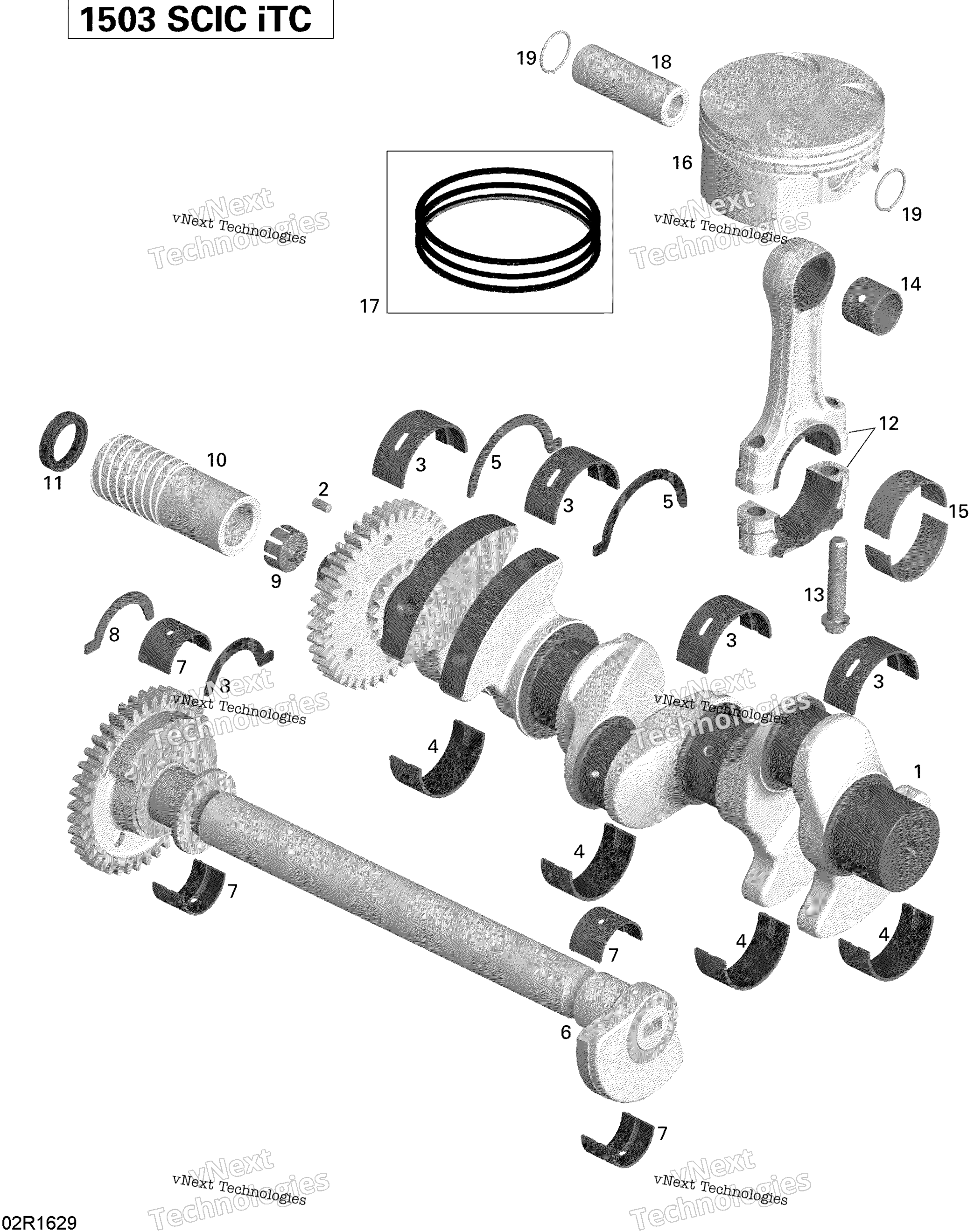 Crankshaft, Pistons и Balance Shaft 215
