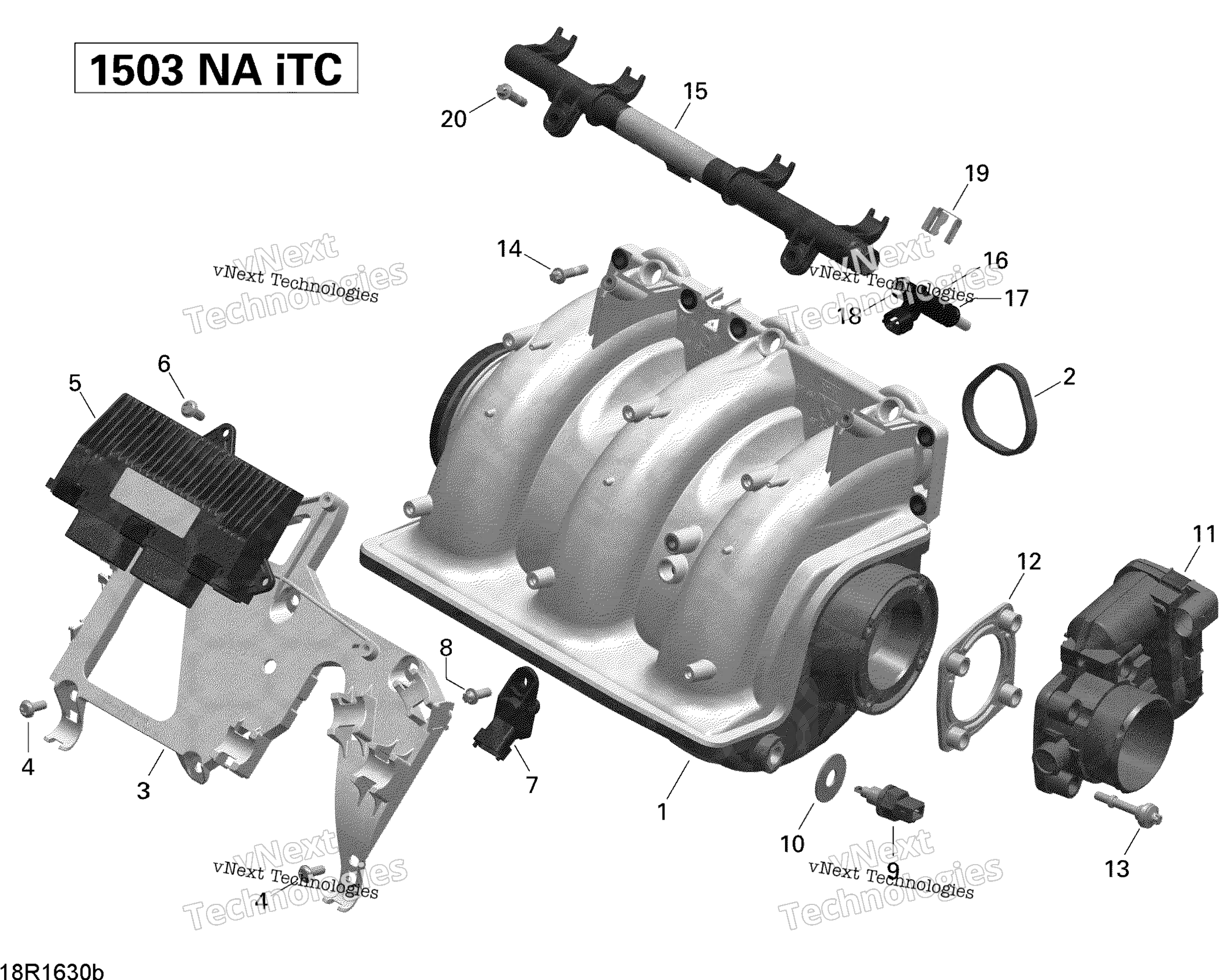 Воздушный впуск коллектор и Throttle кузов 155