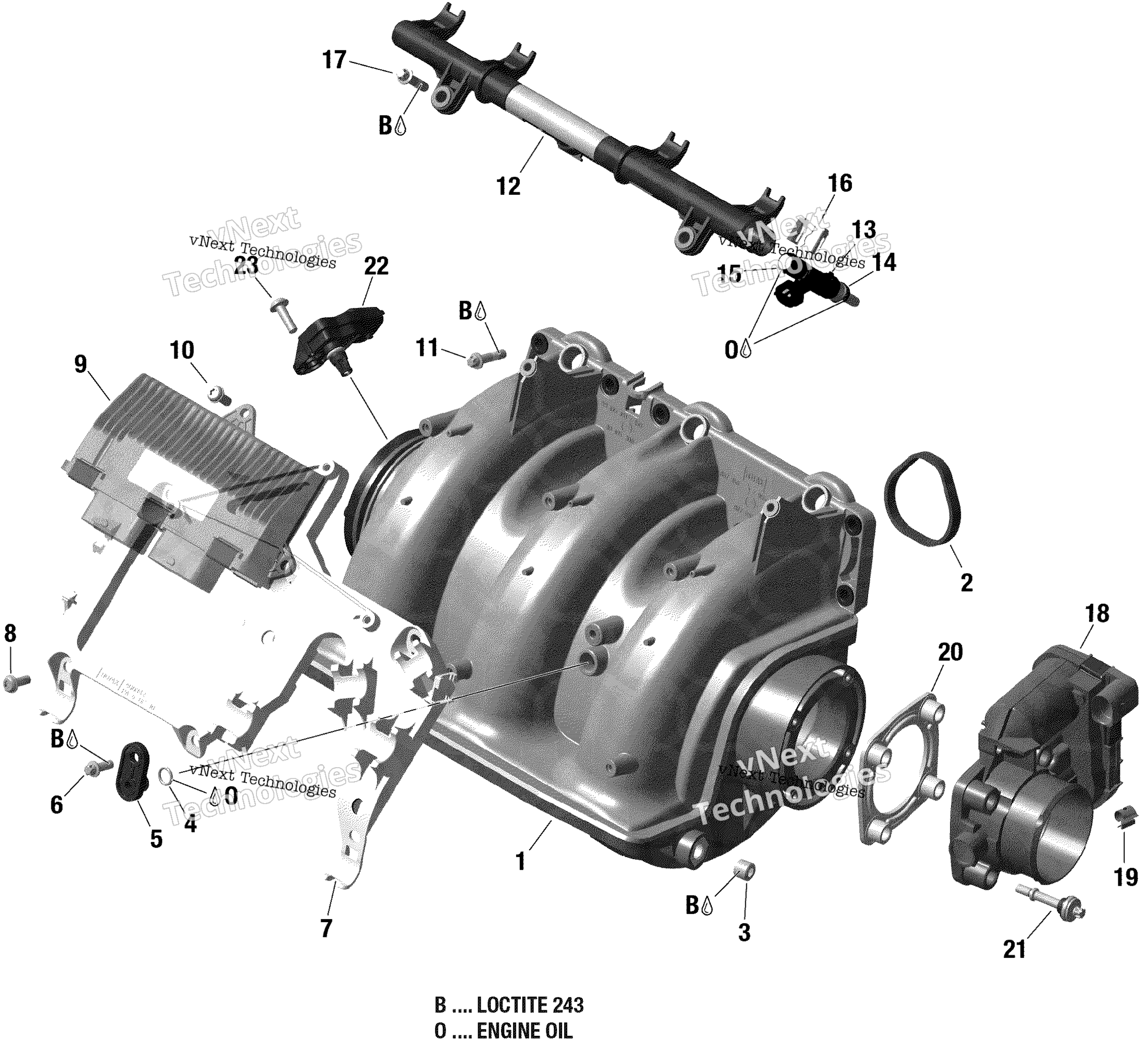 Воздушный впуск коллектор и Throttle кузов