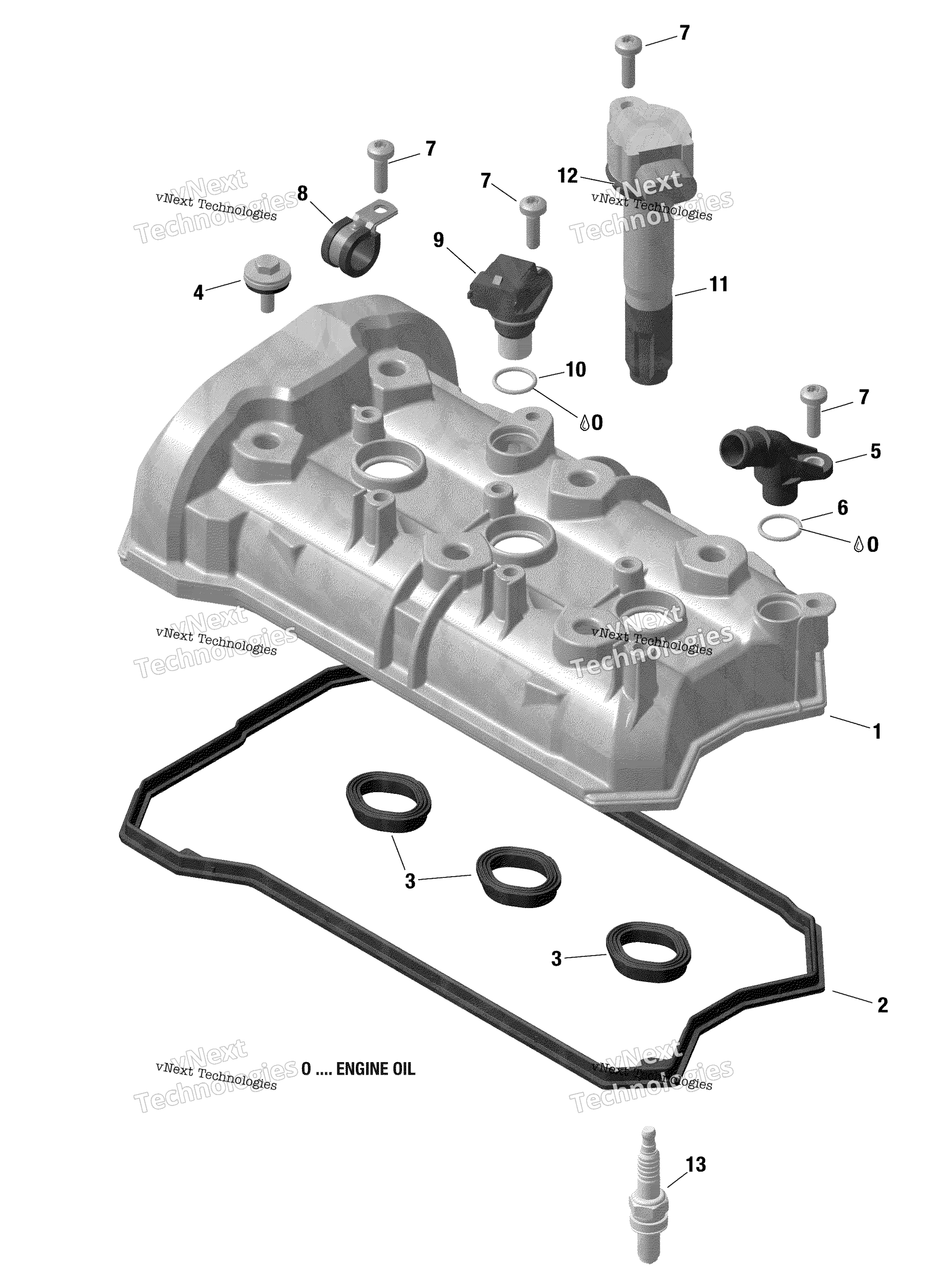 Rotax клапан крышка 903 / Built Up To Sept 28 2020