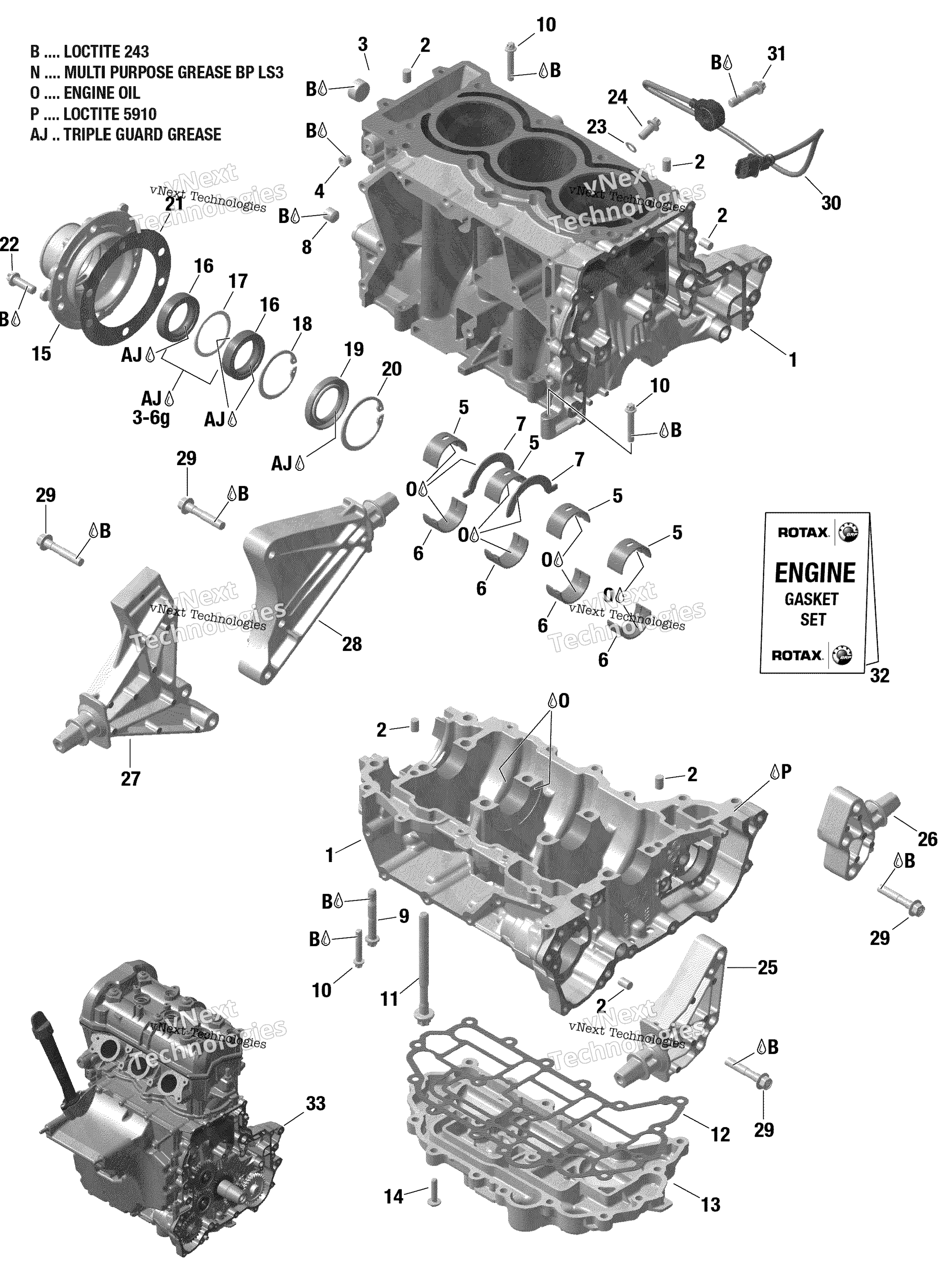 Rotax Crankcase 903 / Built Up To Nov 5 2020