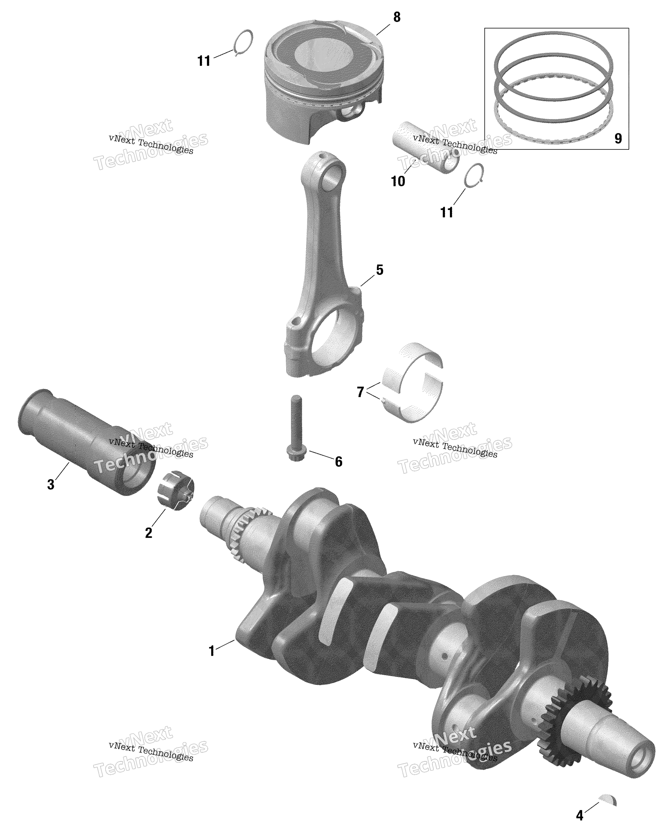 Rotax коленвал и Pistons / Built From Nov 6 2020