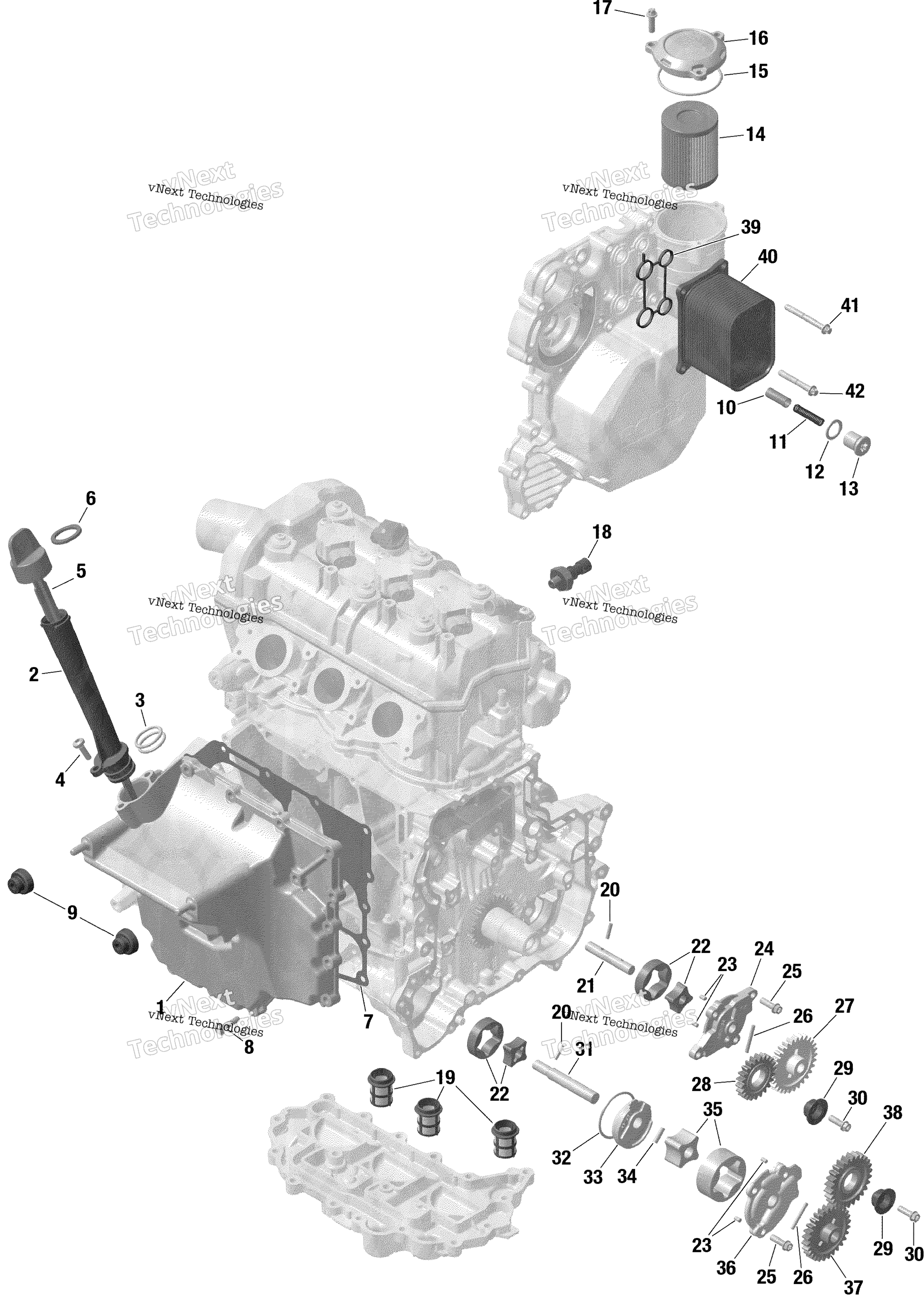 Rotax двигатель Lubrication / Built From Nov 6 2020