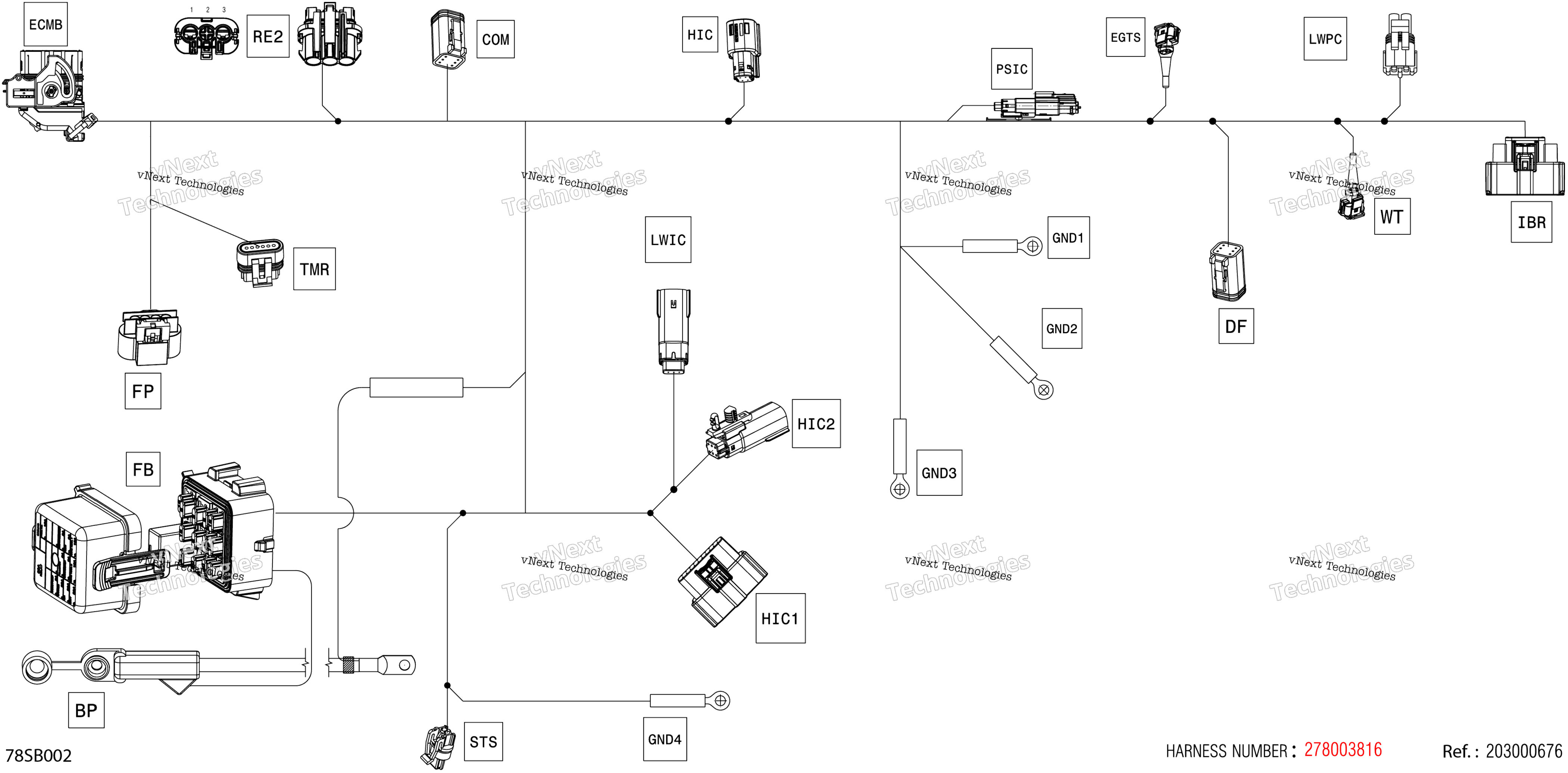 Электрооборудование - Main Harness - 278003816
