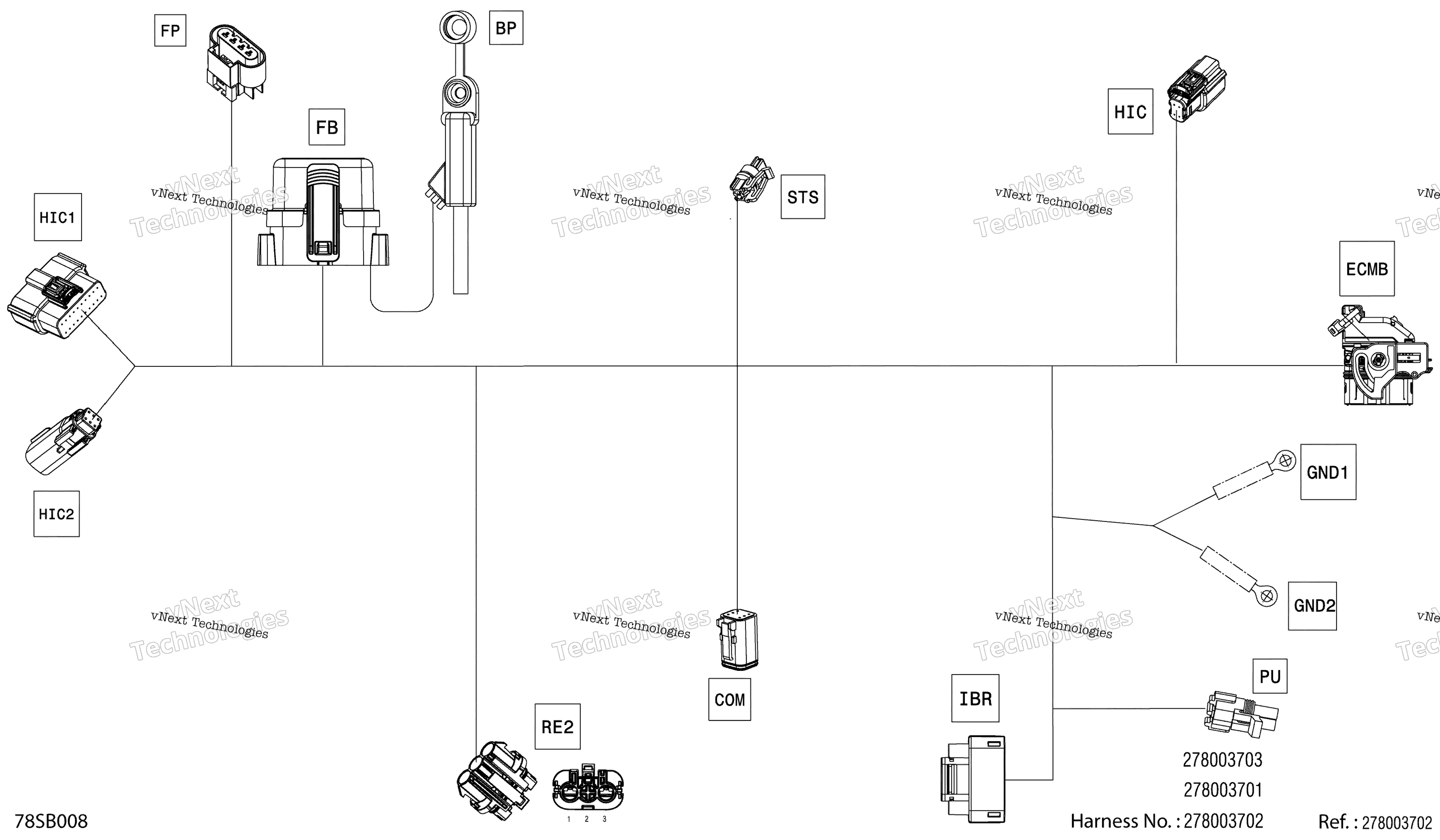 Электрооборудование - Main Harness - 278003701