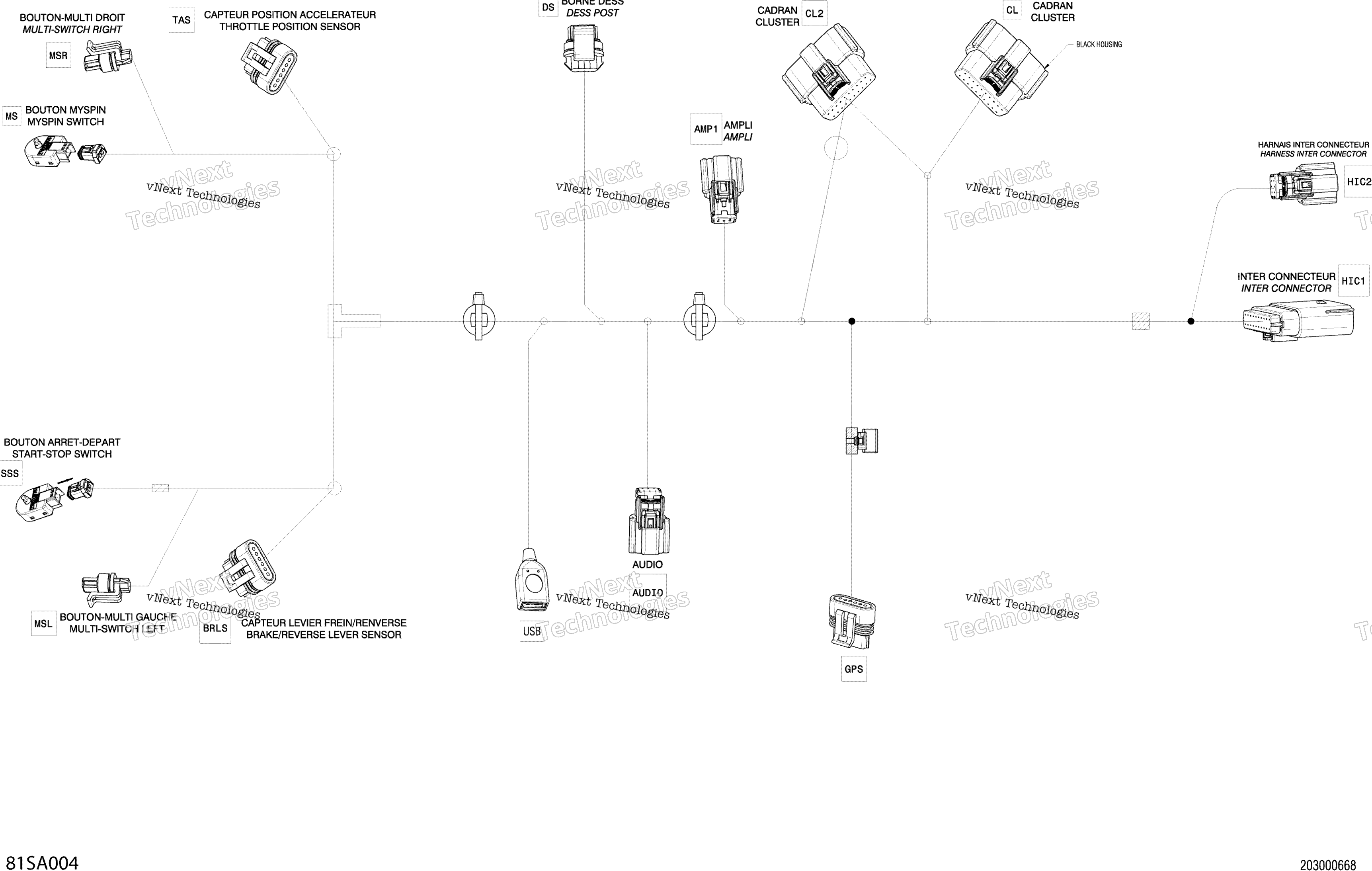 Электрооборудование - Steering Wiring Harness - 278003826