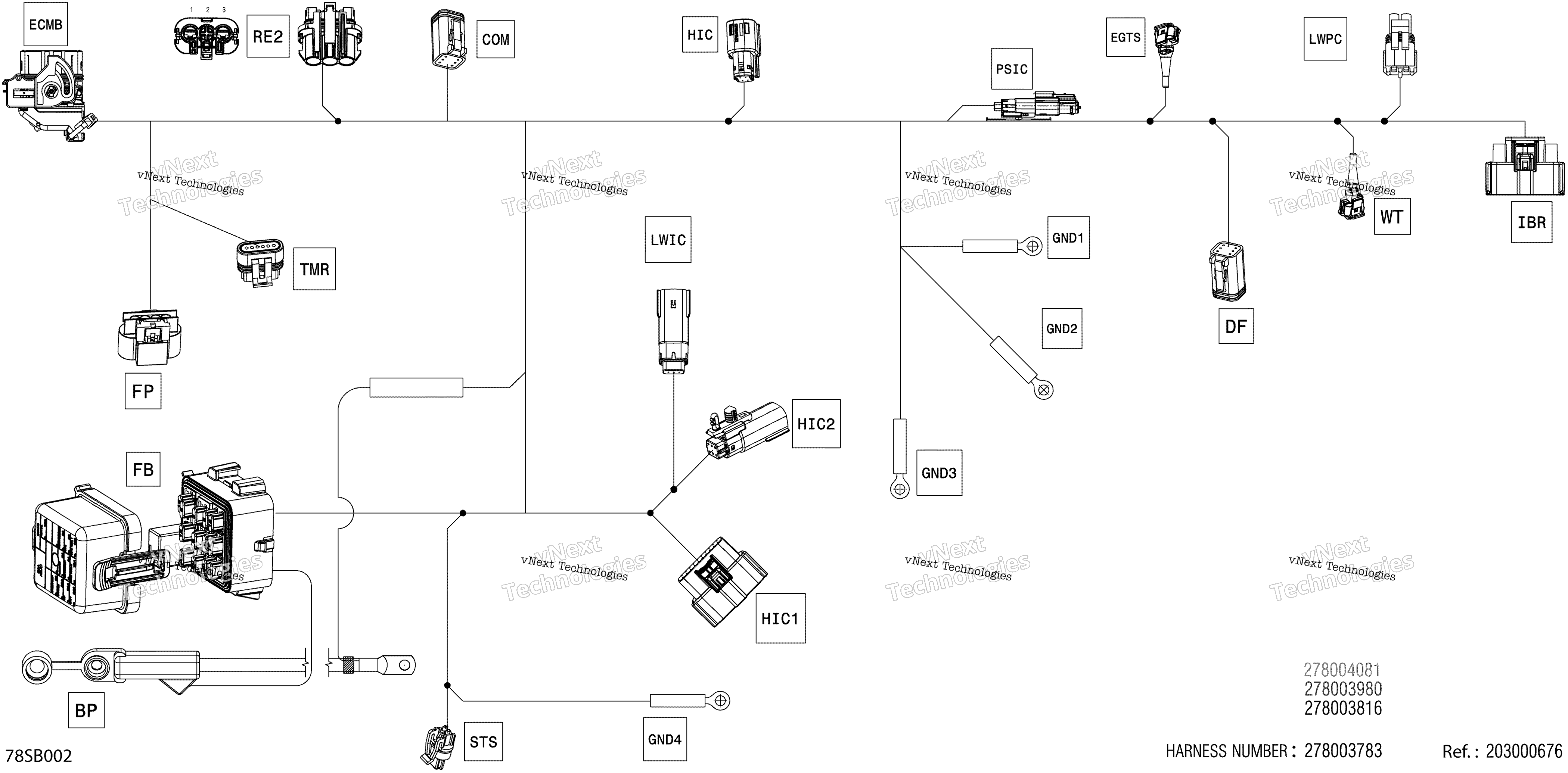 Электрооборудование - Main Harness - 278003783