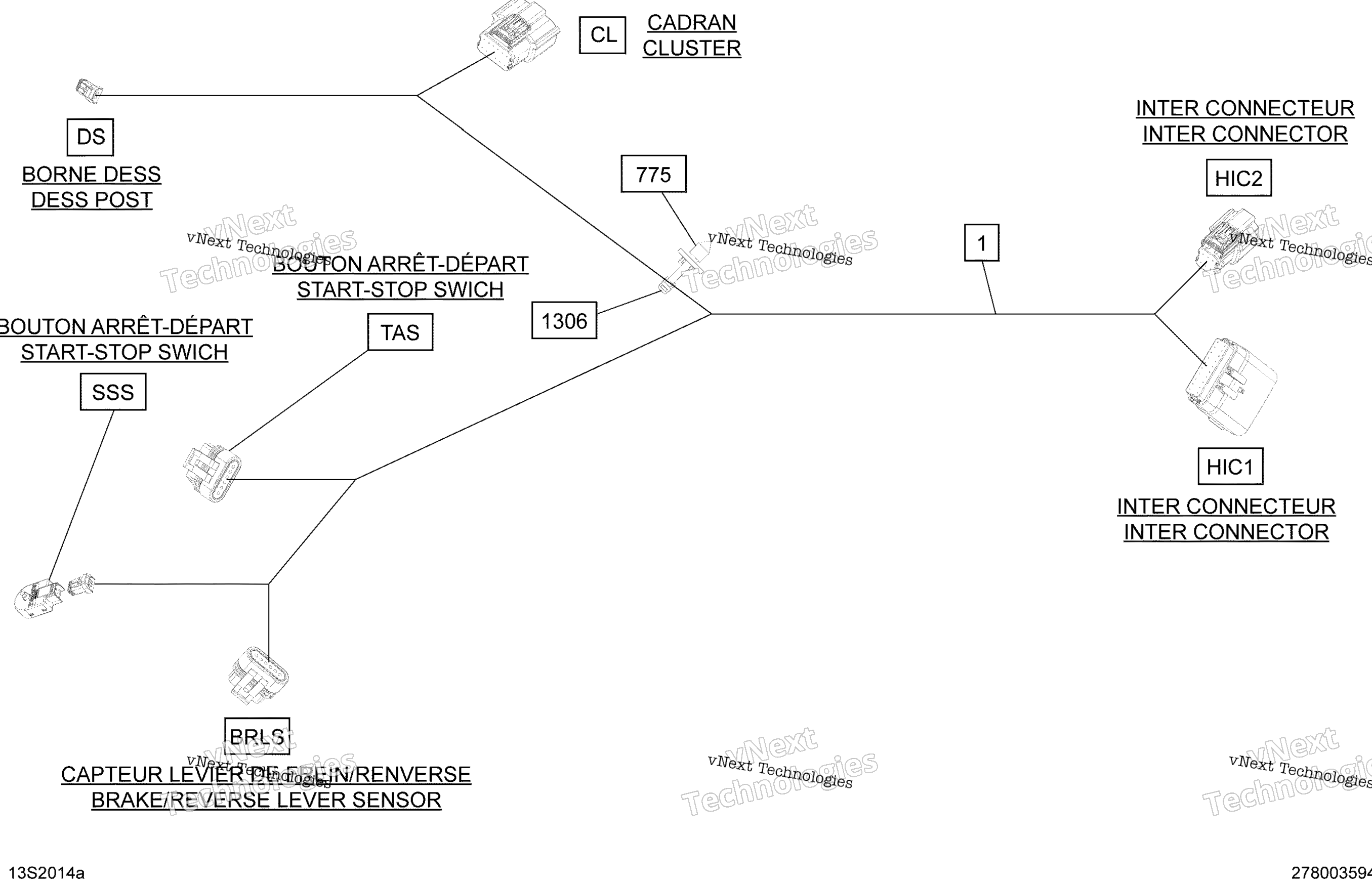 Электрооборудование Harness Steering 278003594 Base With Ibr