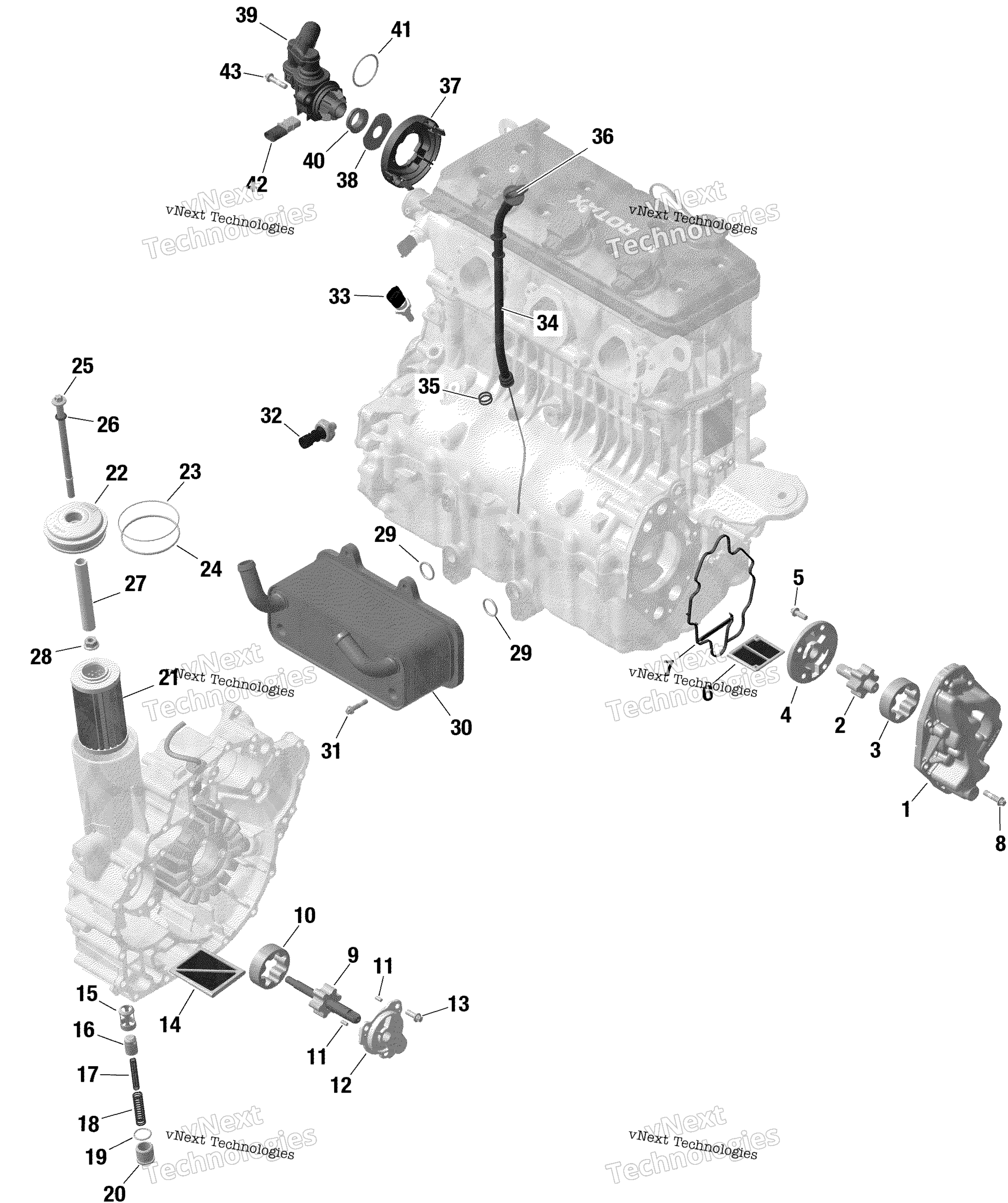 Rotax двигатель Lubrication